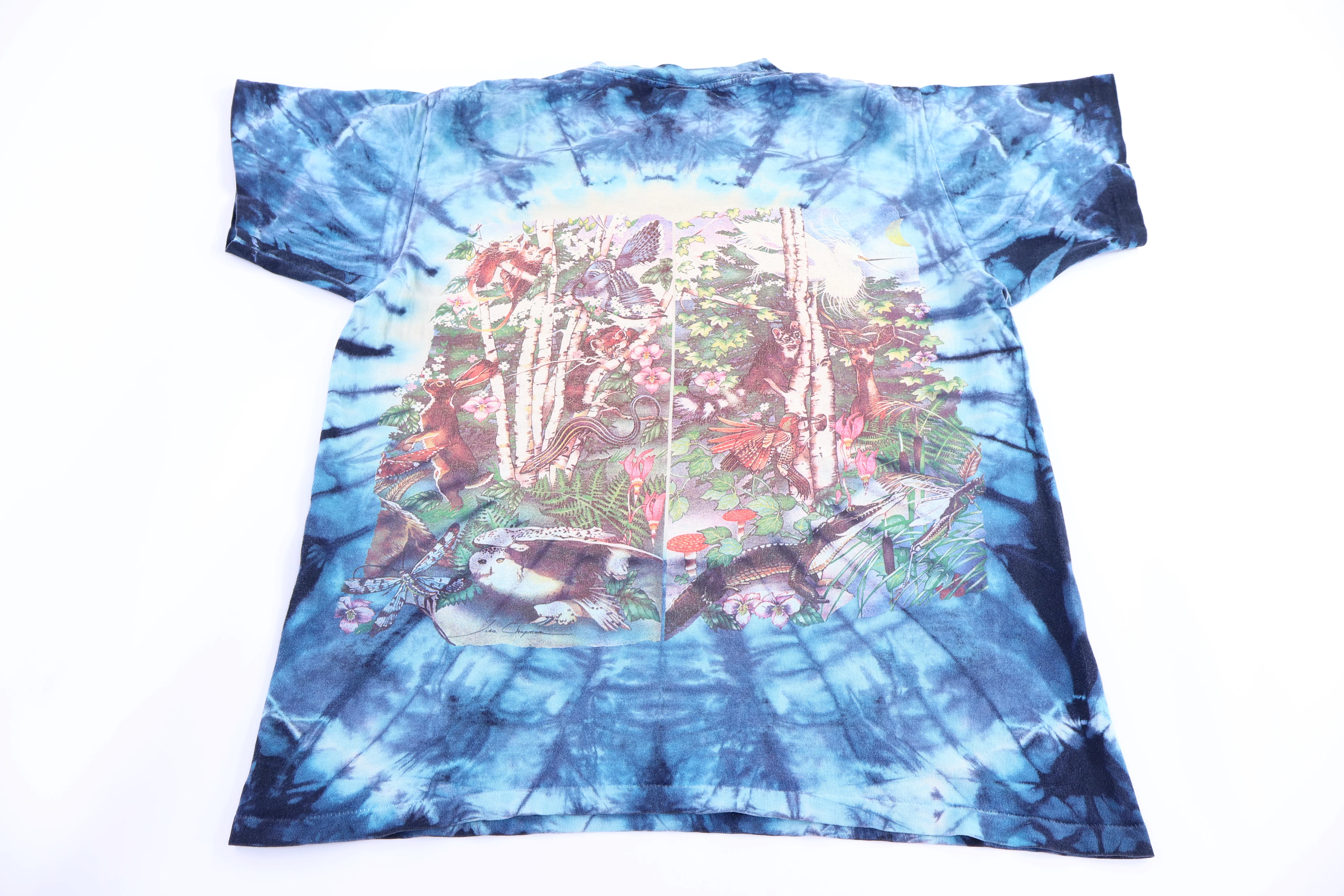 90's Life In The Wildlife Nature Tie Dye T-shirt - Image 3