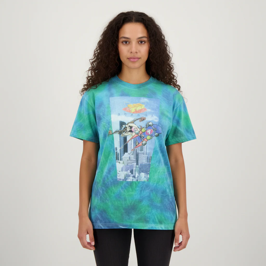 90's Looney Tunes Taz Boards Tie Dye T-shirt