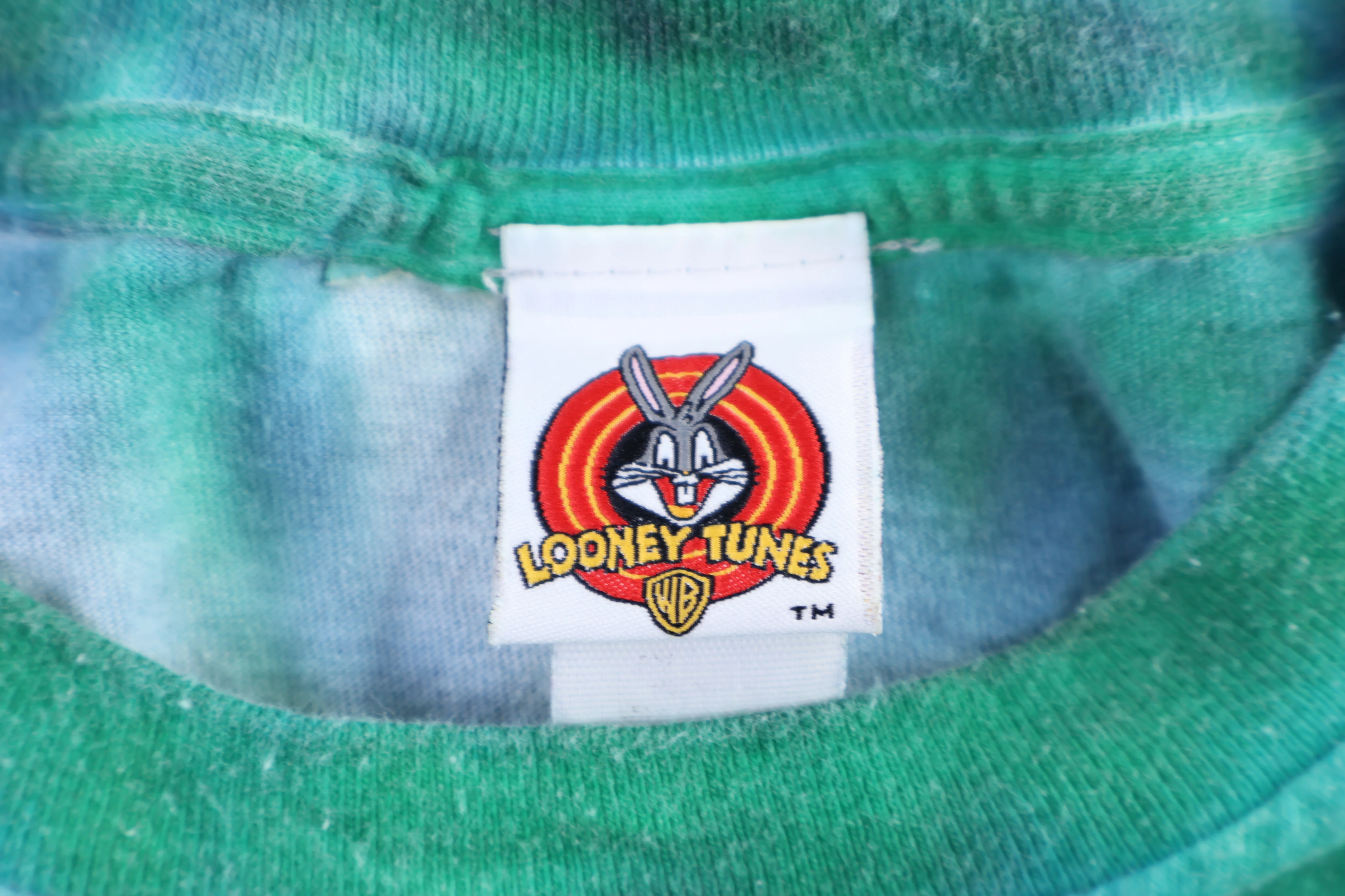 90's Looney Tunes Taz Boards Tie Dye T-shirt - Image 4