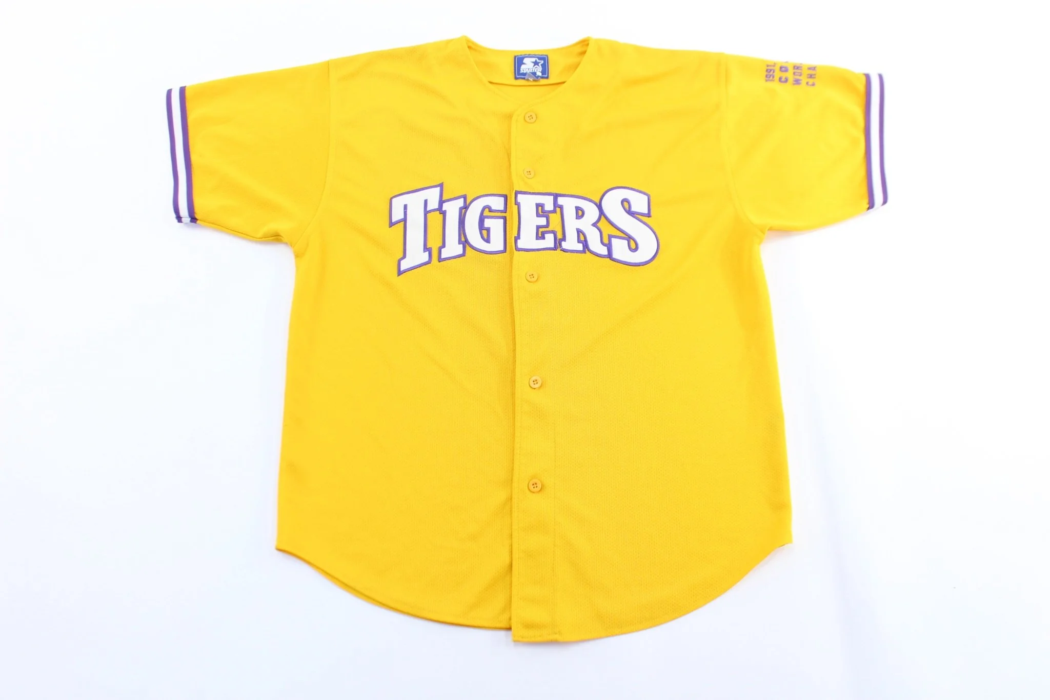 90's Louisiana State University Embroidered Starter Baseball Jersey