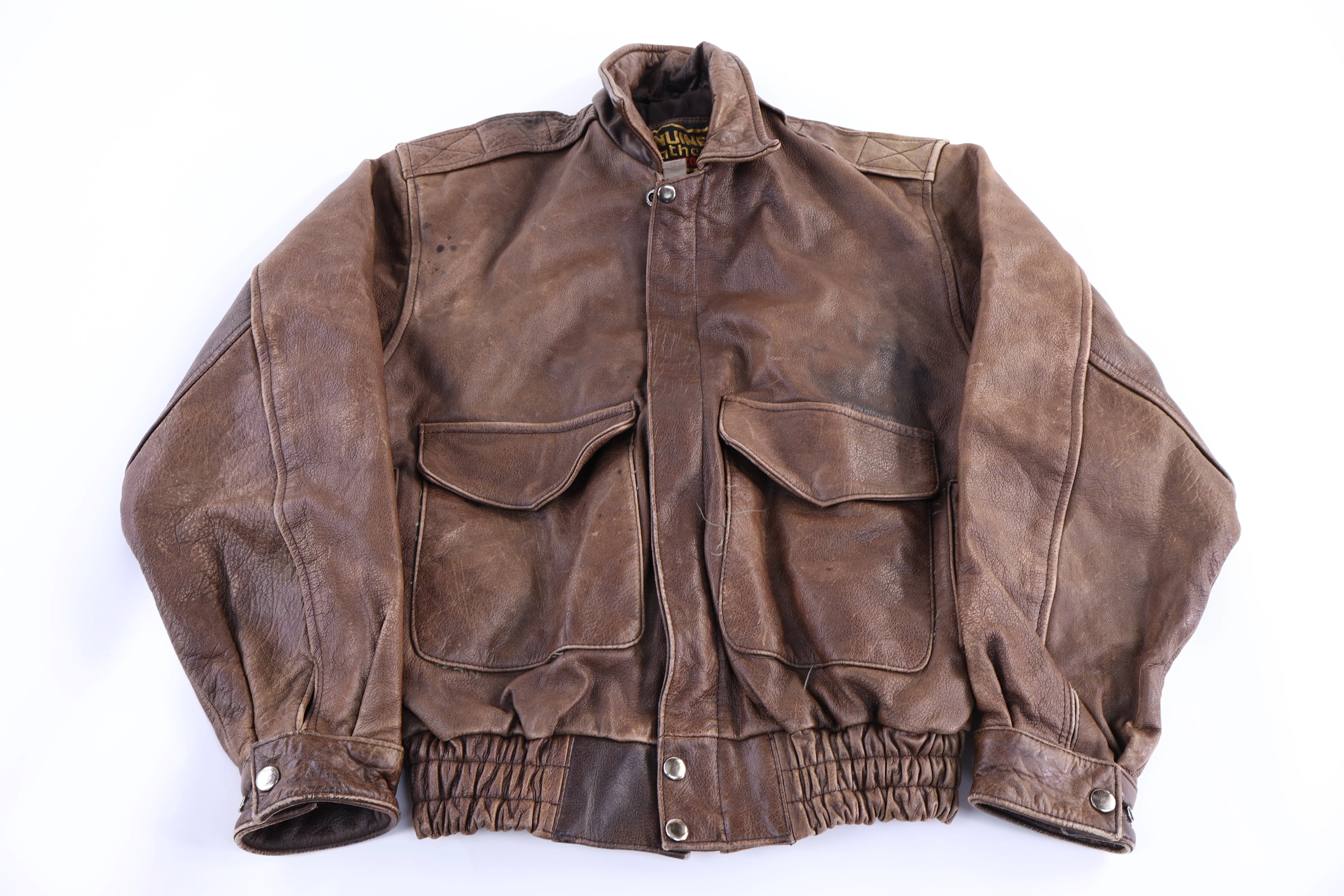 90's Manzoor Brown Leather Jacket