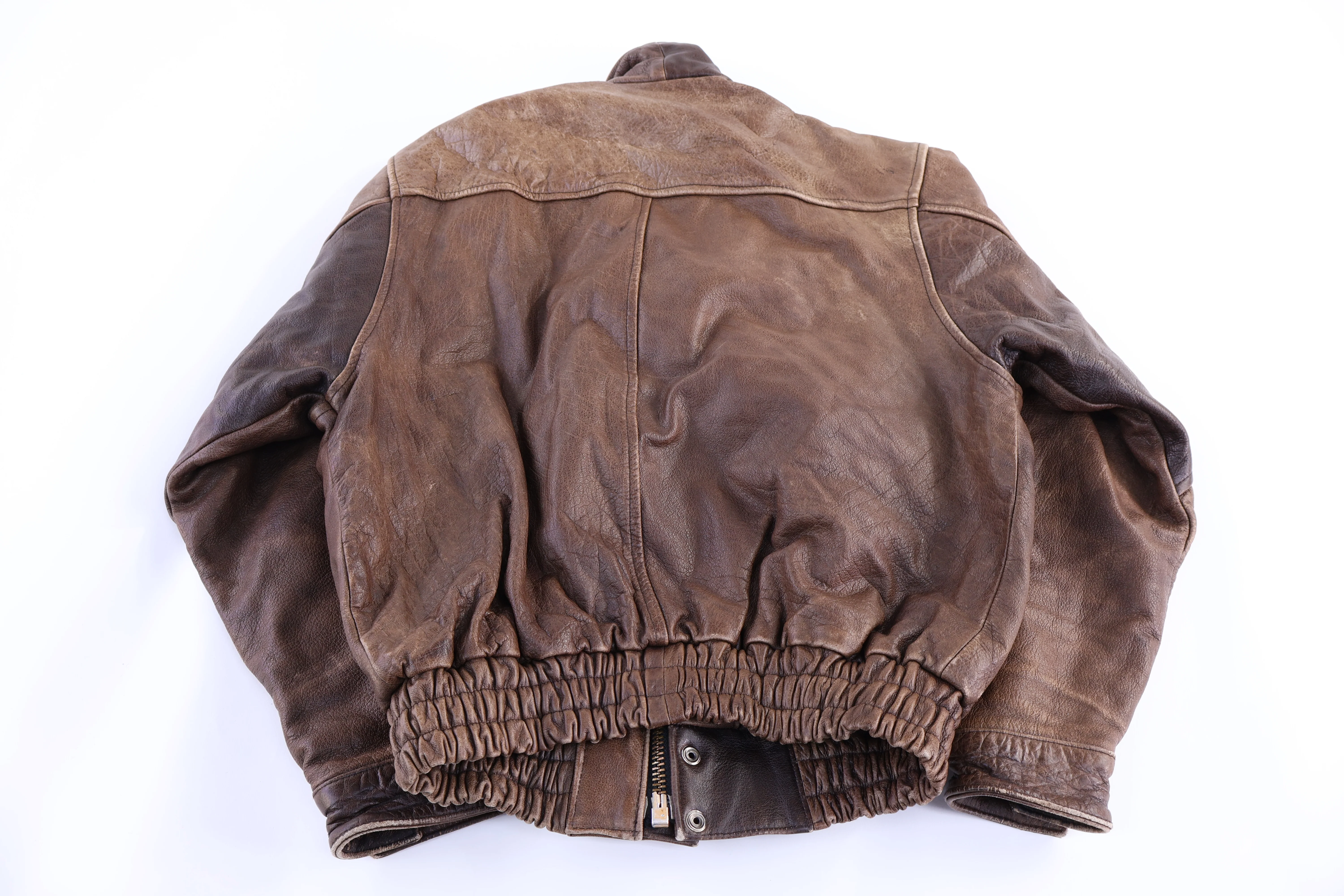 90's Manzoor Brown Leather Jacket - Image 2