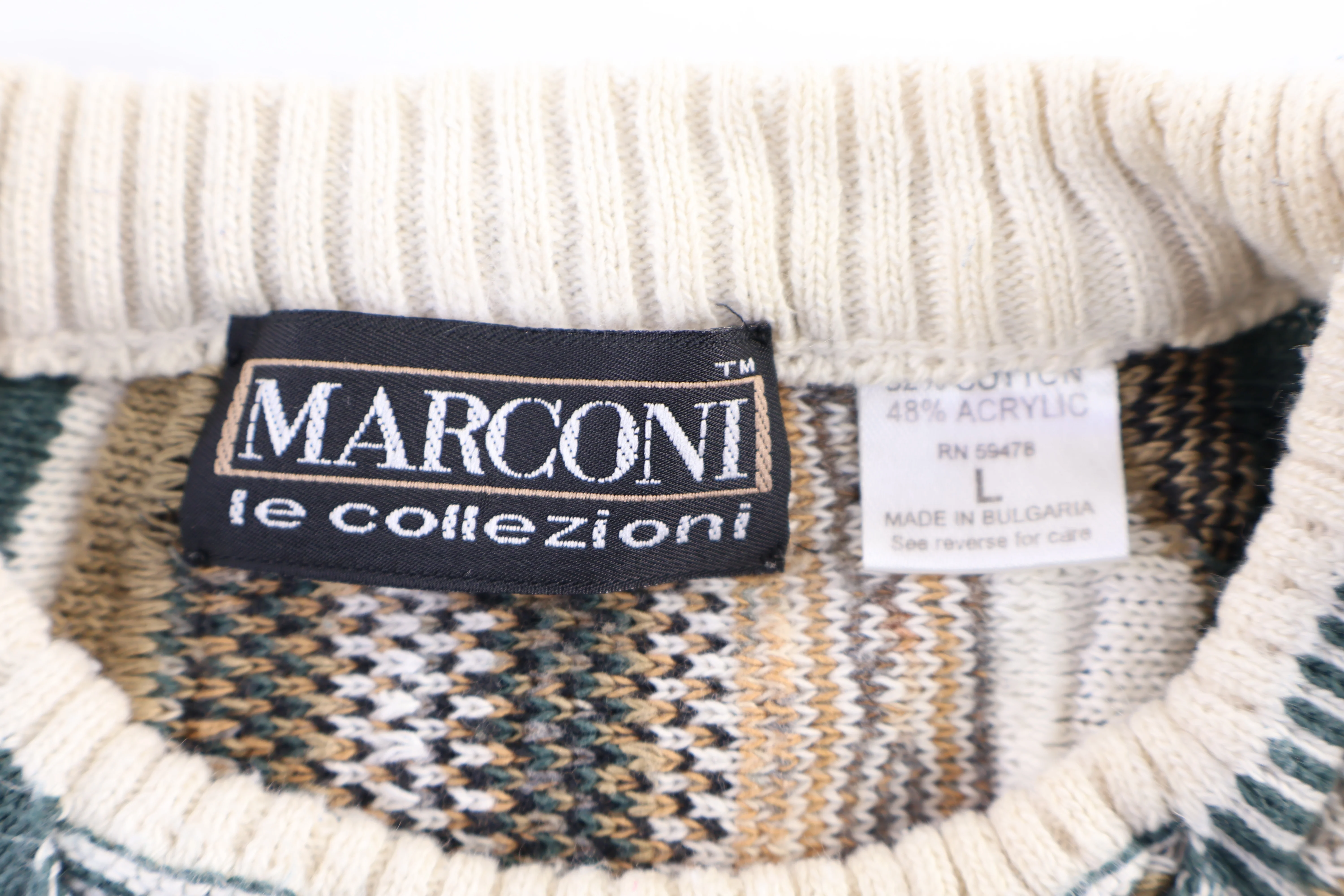 90's Marconi Multicolor Knit Sweater - Image 3