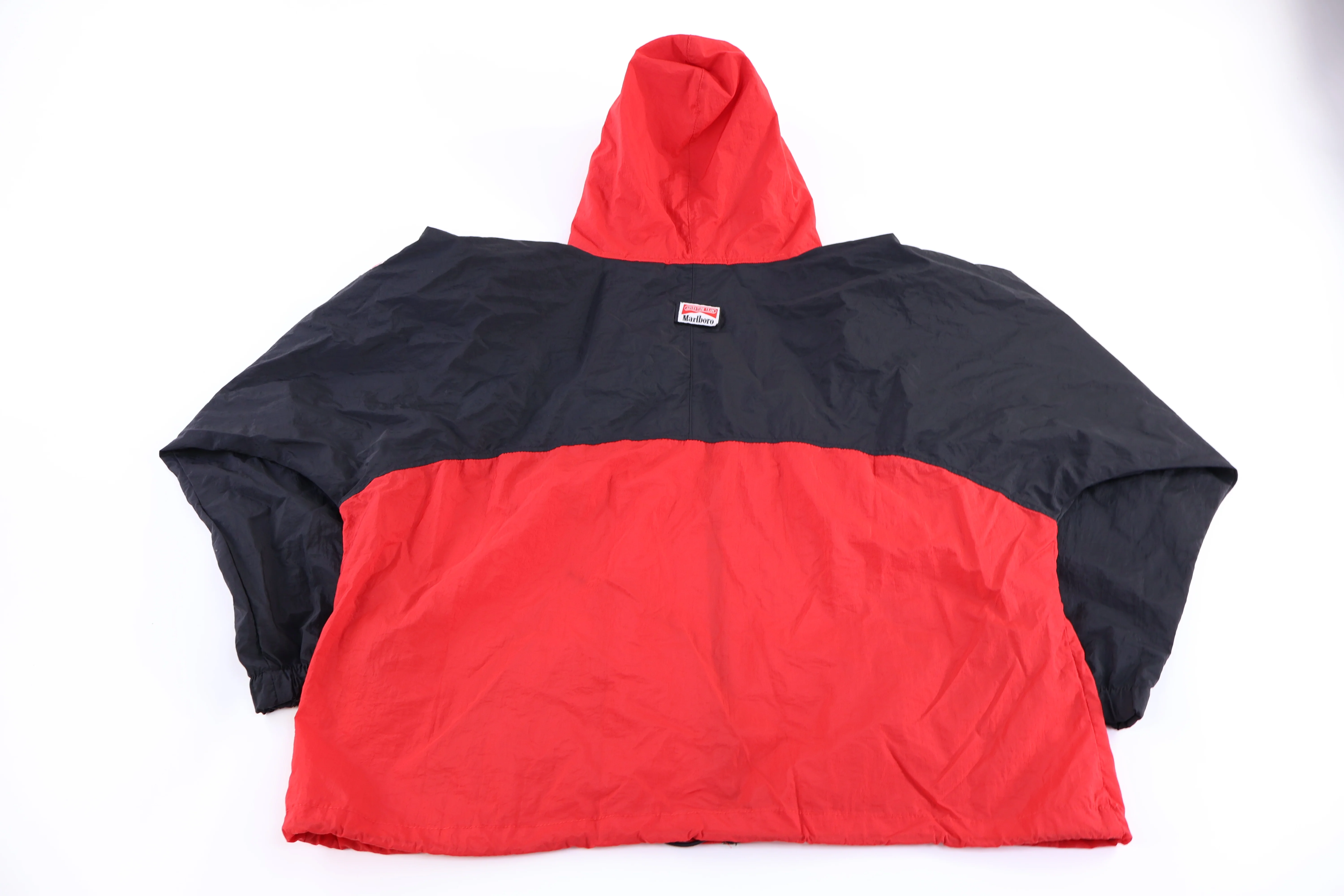 90's Marlboro Black & Red Pullover Windbreaker - Image 2