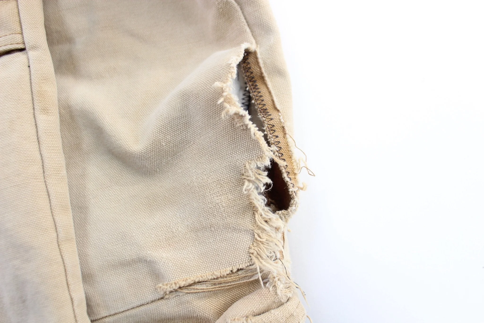 90's Master Made U.S.A. Light Tan Chore Jacket - Image 4
