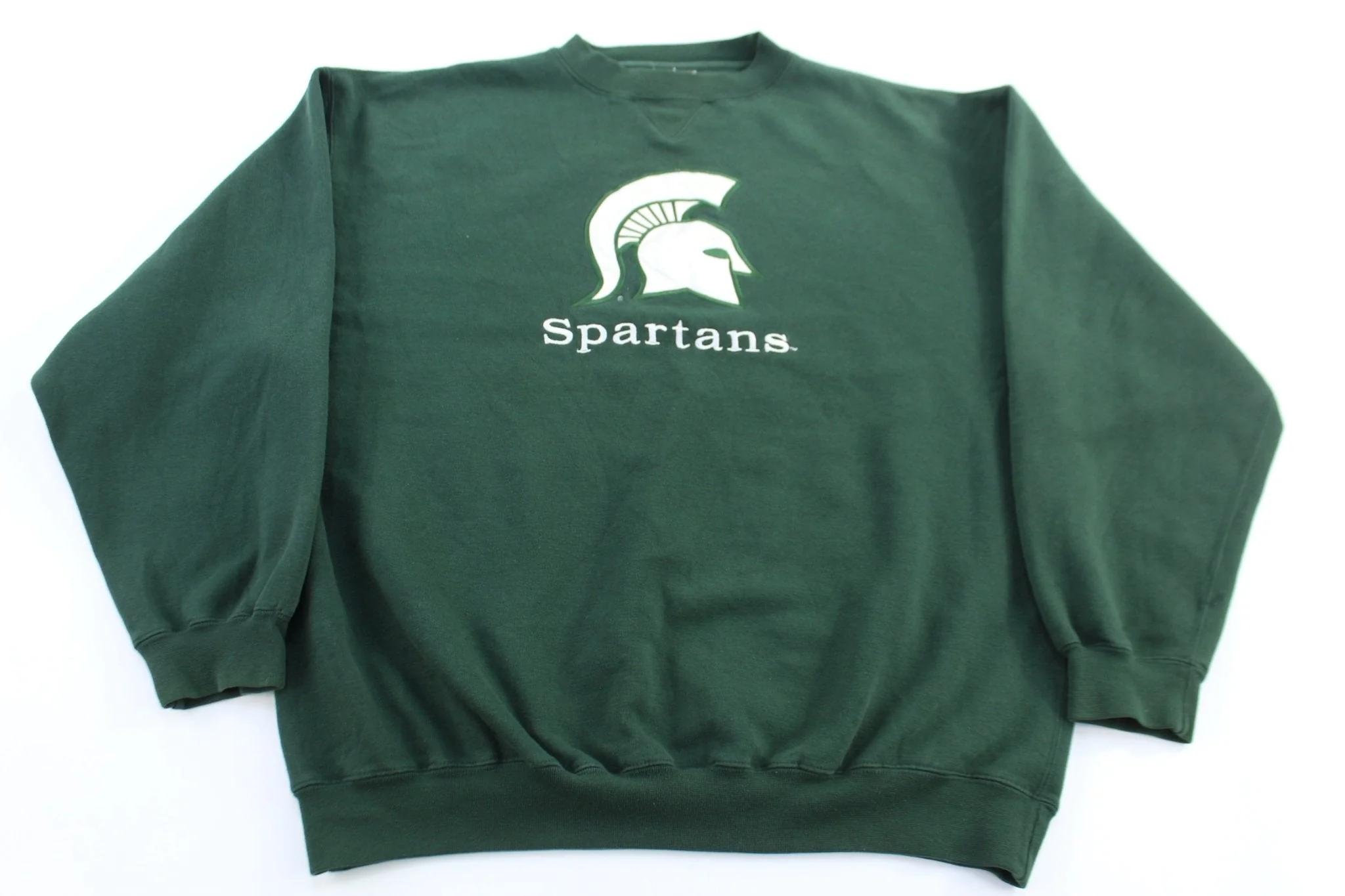 90's Michigan State Spartans Embroidered Sweatshirt - Image 2