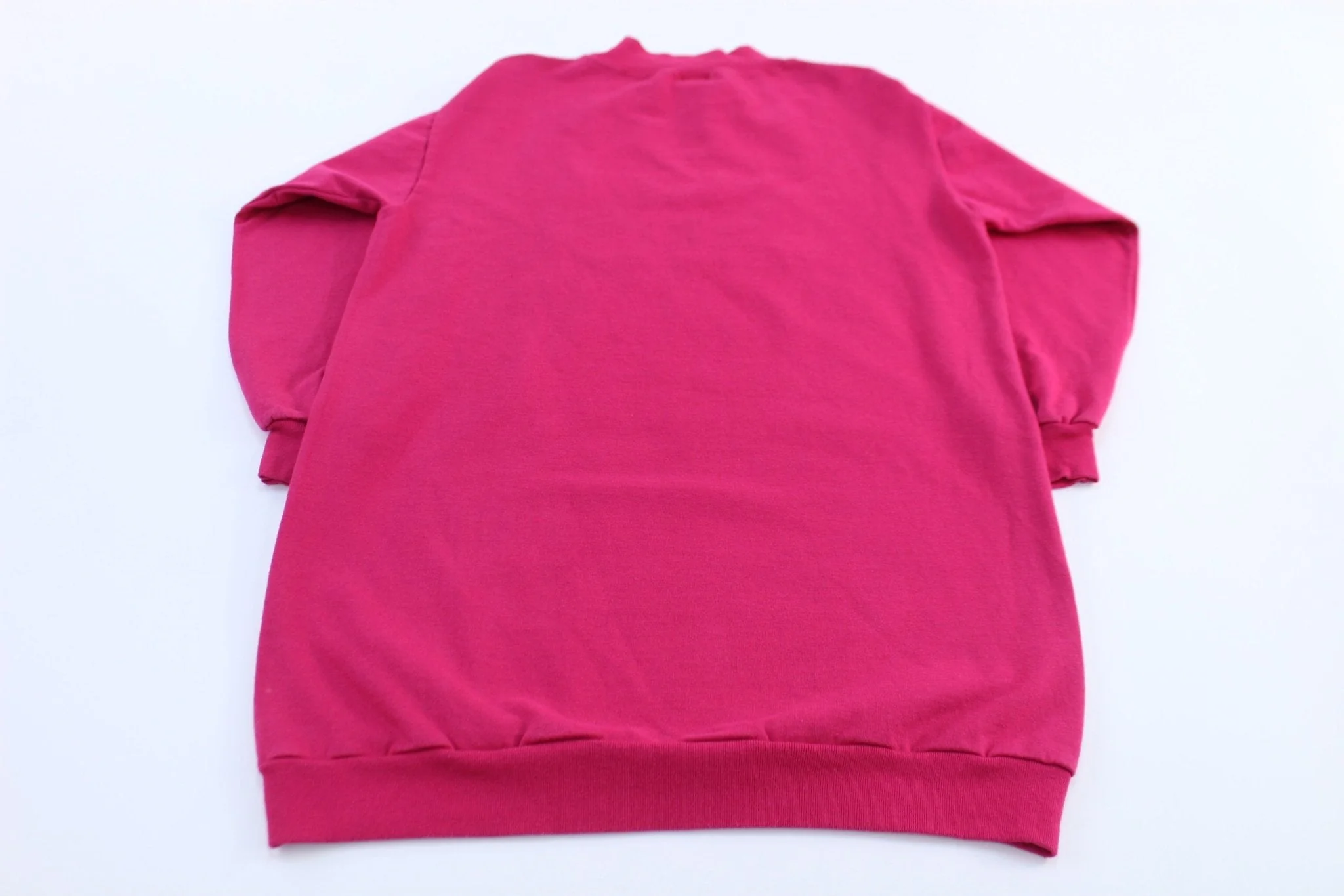 90's Mickey Mouse Embroidered Pink Sleep Sweatshirt - Image 2
