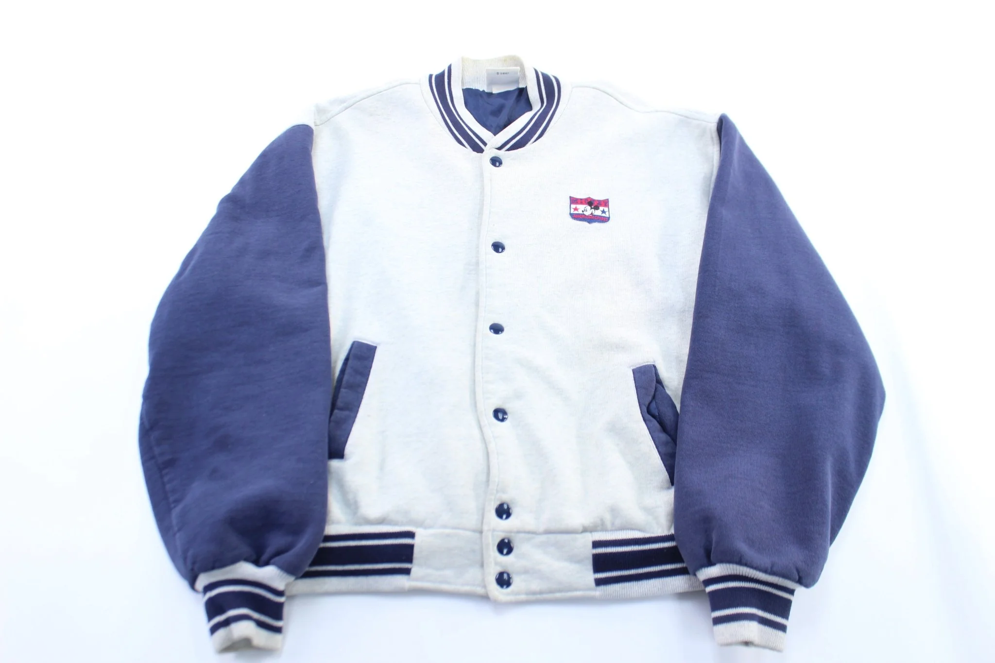 90's Mickey Mouse Embroidered Varsity Jacket