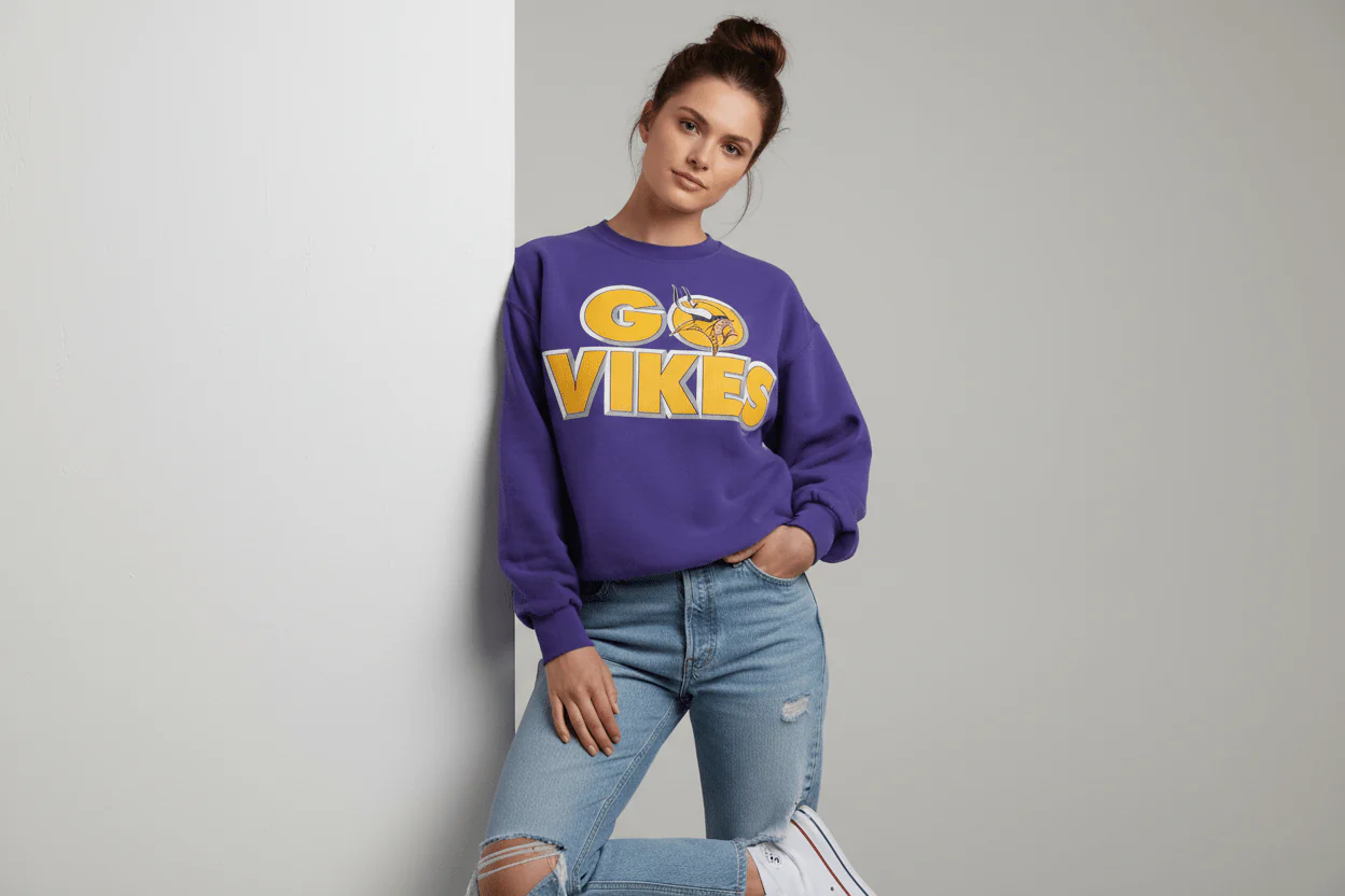 90's Minnesota Vikings Go Vikes Sweatshirt