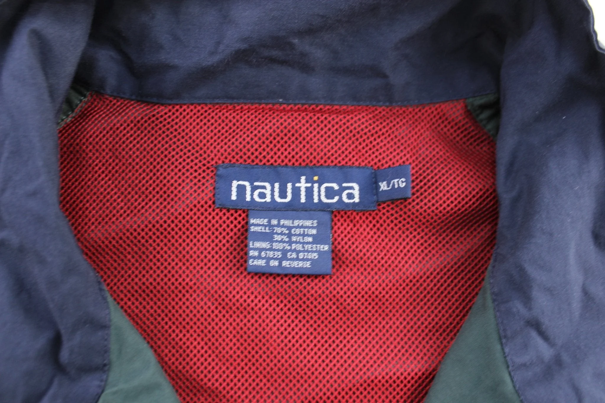 90's Nautica Embroidered Logo Green Zip Up Jacket - Image 3