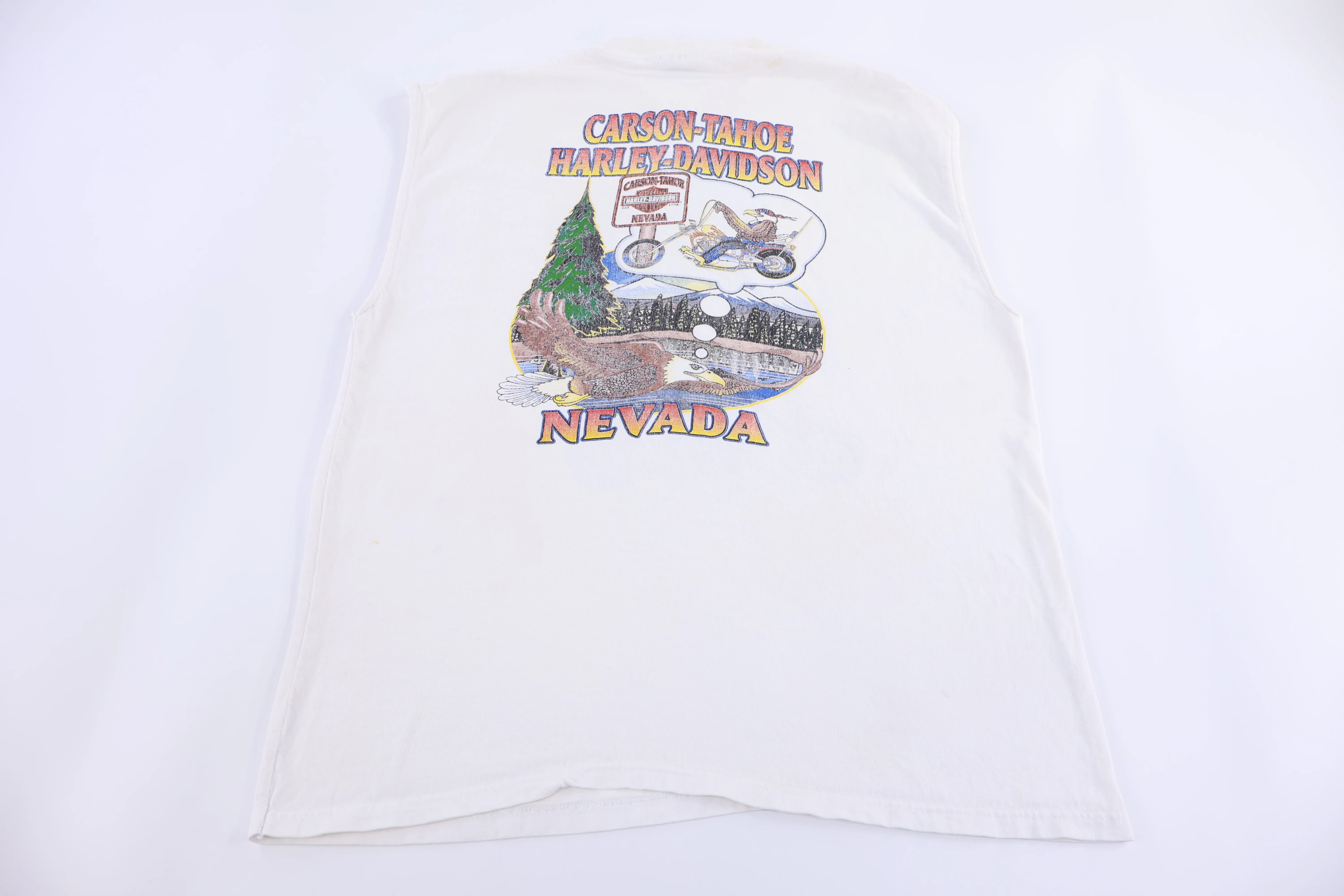 90's Nevada Harley Davidson Motorcycles Tank Top - Image 2