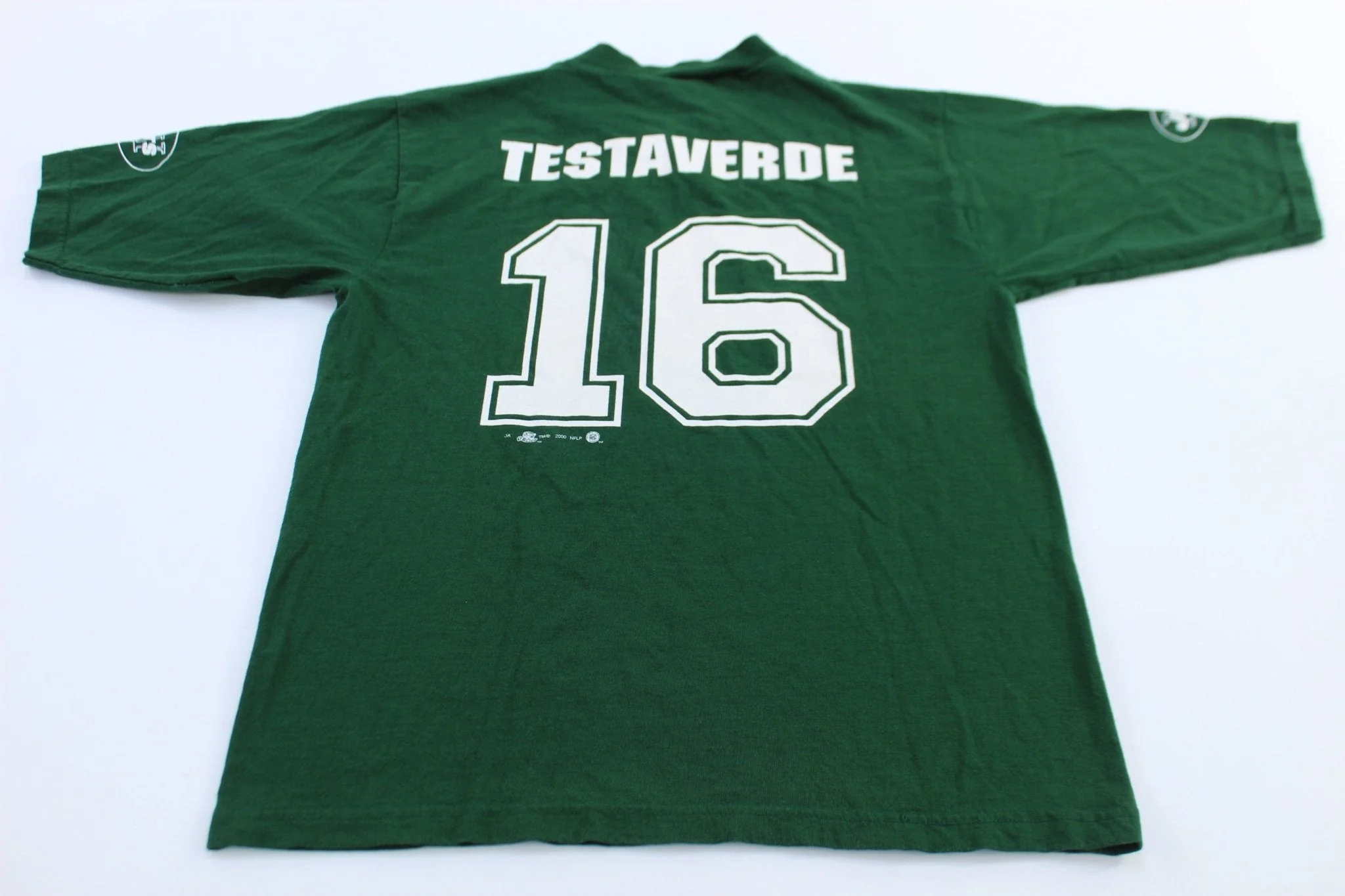 90's New York Jets Vinny Testaverde Jersey T-Shirt - Image 2