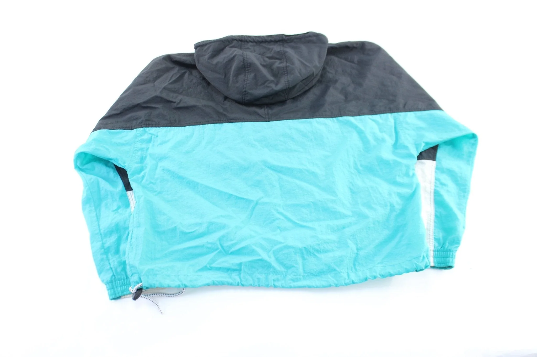 90's Nike Cross Training White, Black, & Turquoise Windbreaker Jacket - Image 2