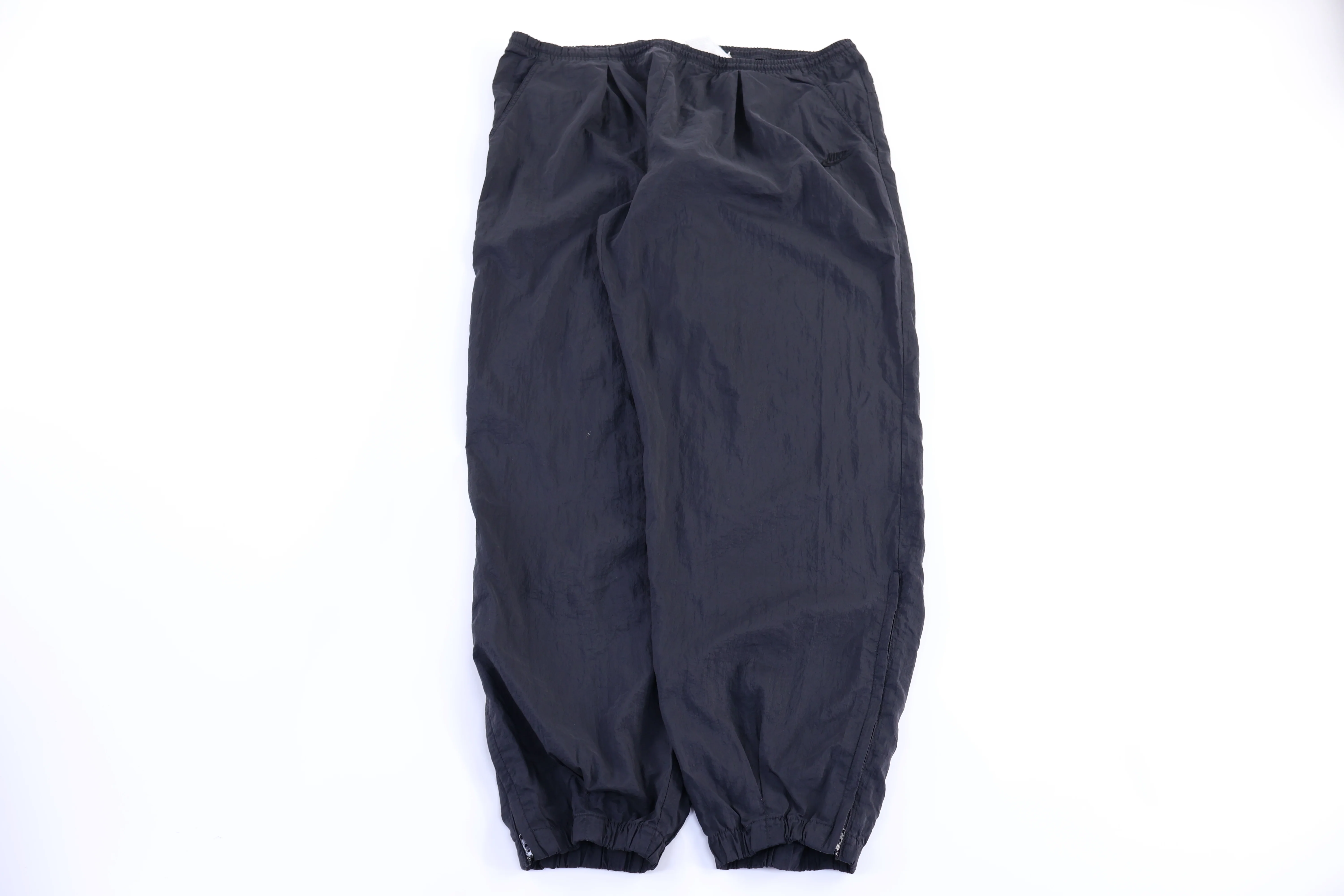 90's Nike Embroidered Logo Black Track Pants