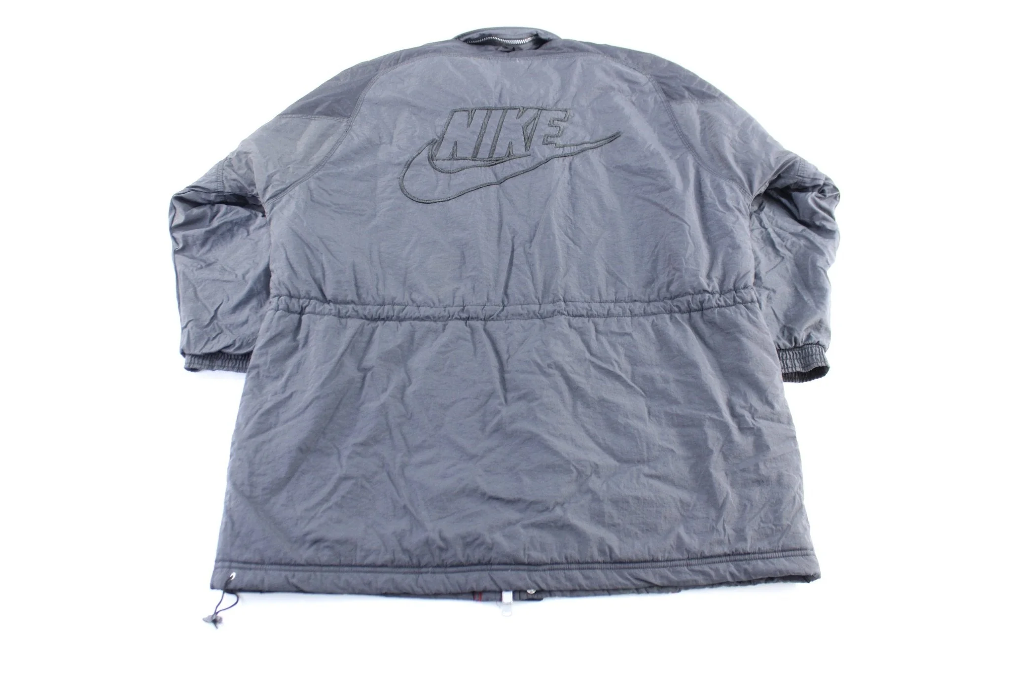 90's Nike Embroidered Logo Black Zip Up Jacket - Image 2