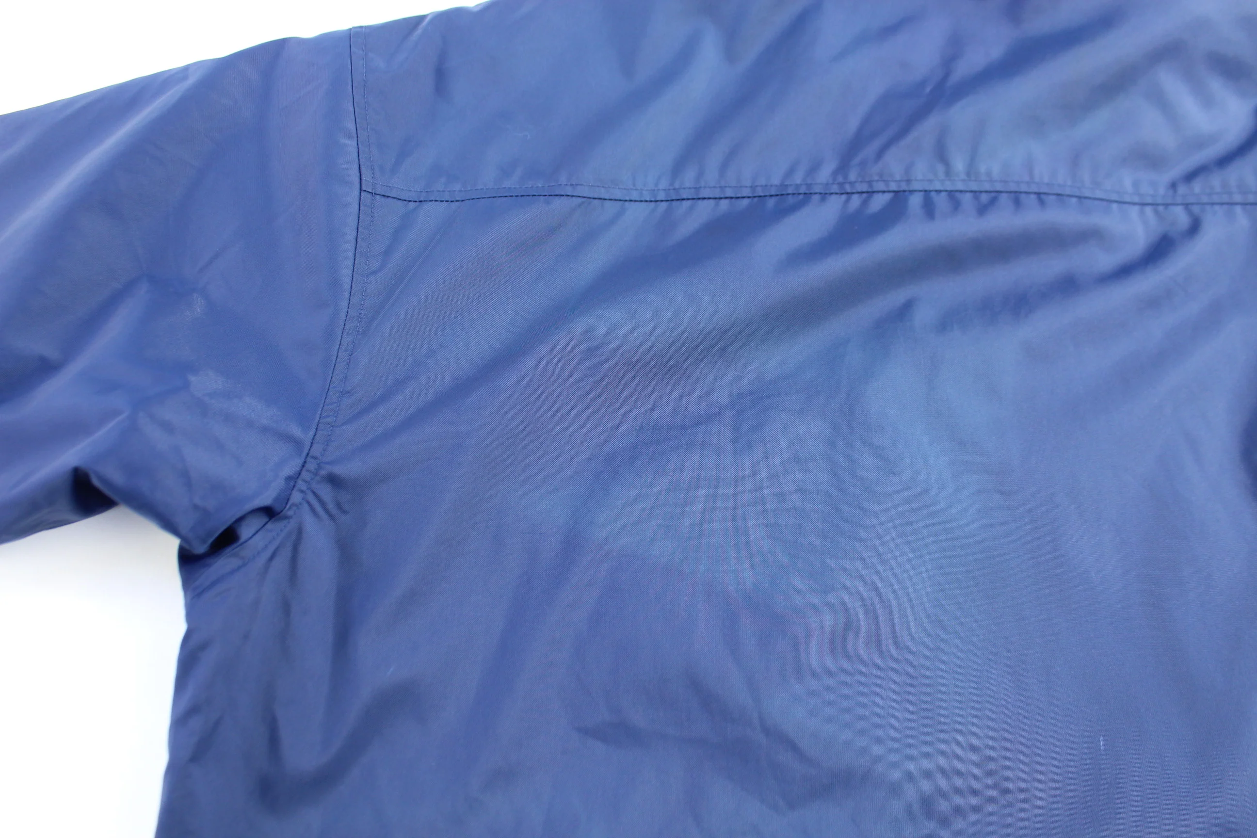 90's Nike Embroidered Logo Blue Full Zip Parka Jacket - Image 3