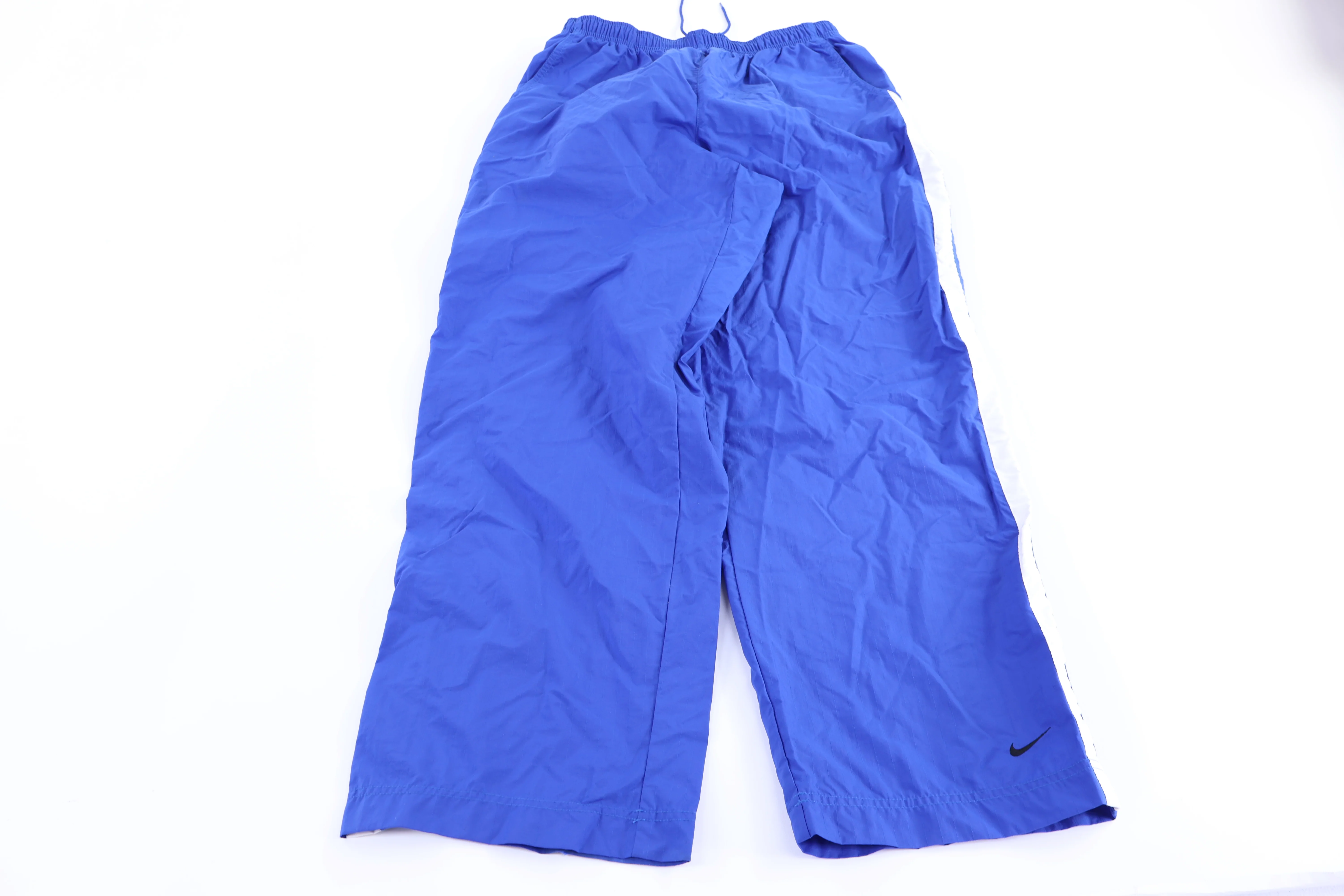 90's Nike Embroidered Logo Blue Track Pants