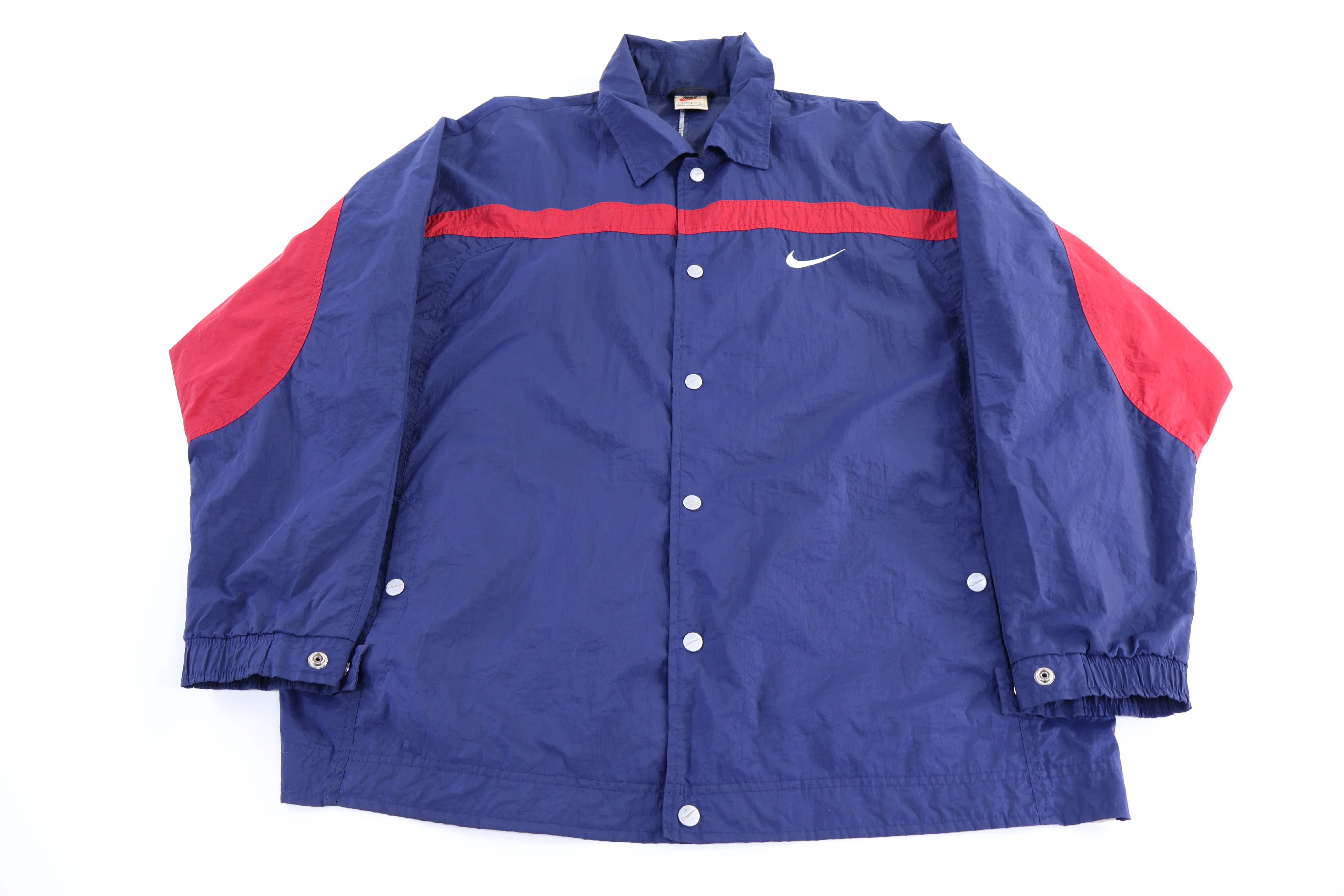 90's Nike Embroidered Logo Full Snap Jacket