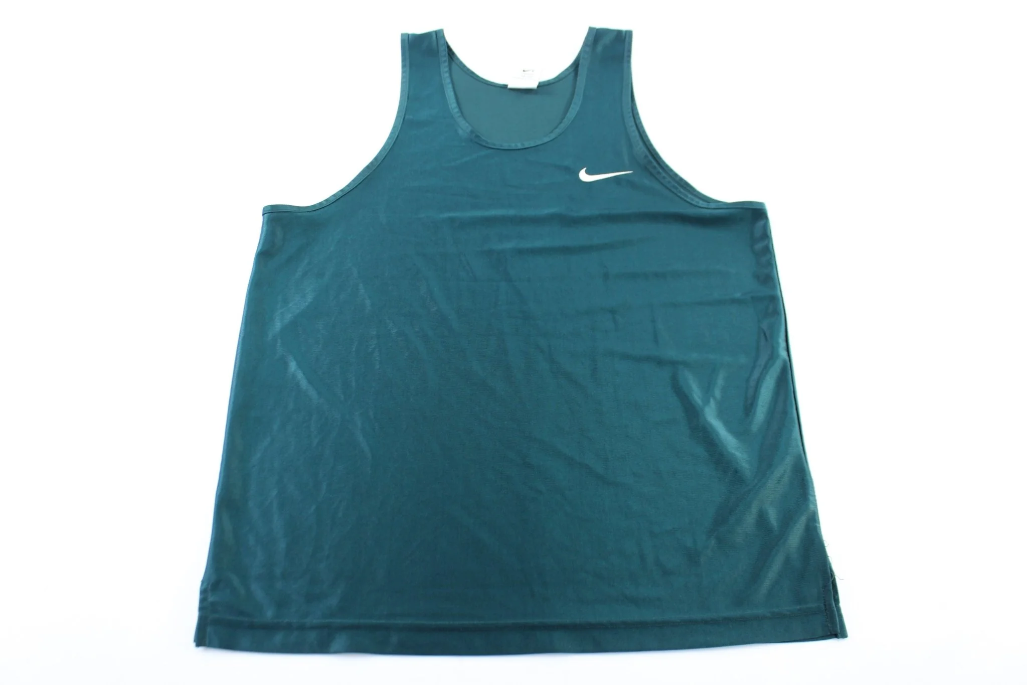 90's Nike Embroidered Logo Green Athletic Tank Top