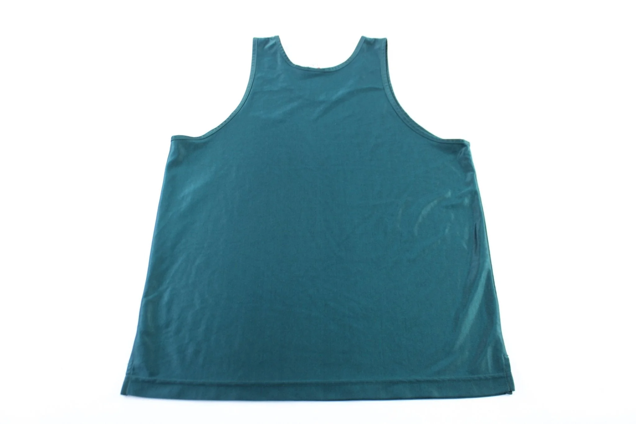 90's Nike Embroidered Logo Green Athletic Tank Top - Image 2
