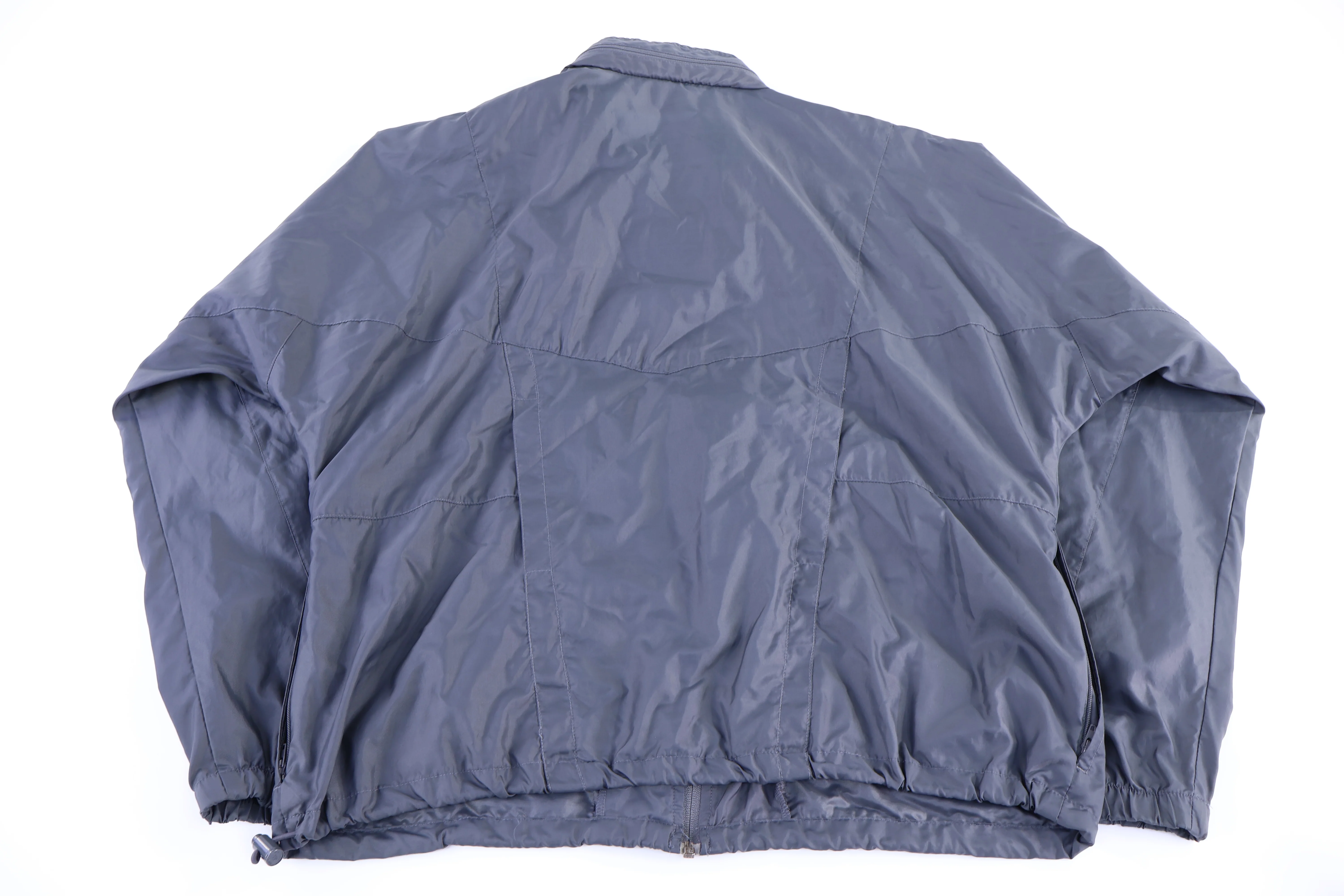 90's Nike Embroidered Logo Grey Full Zip Jacket - Image 2
