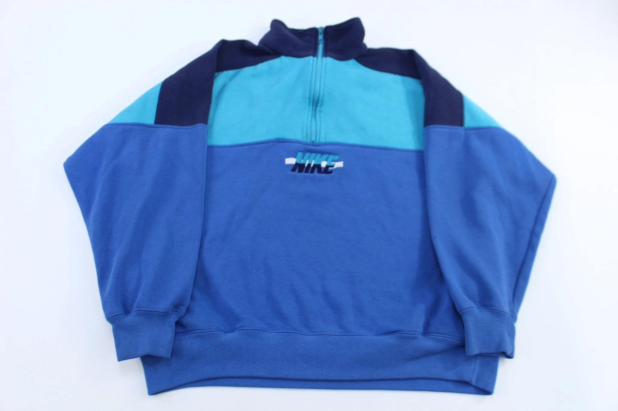 90's Nike Embroidered Logo Quarter Zip Sweatshirt - Image 2