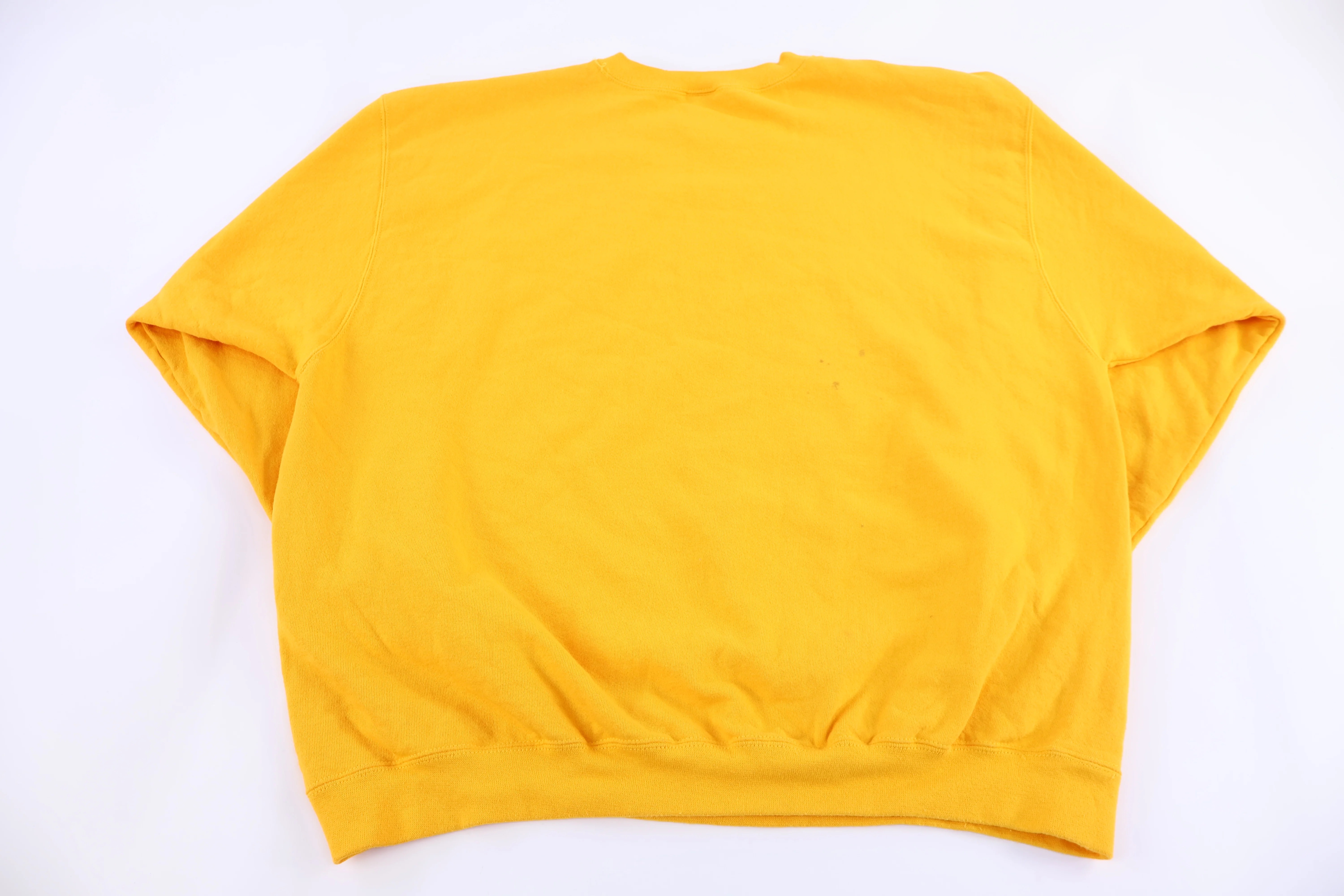 90's Nike Embroidered Logo Yellow Sweatshirt - Image 2