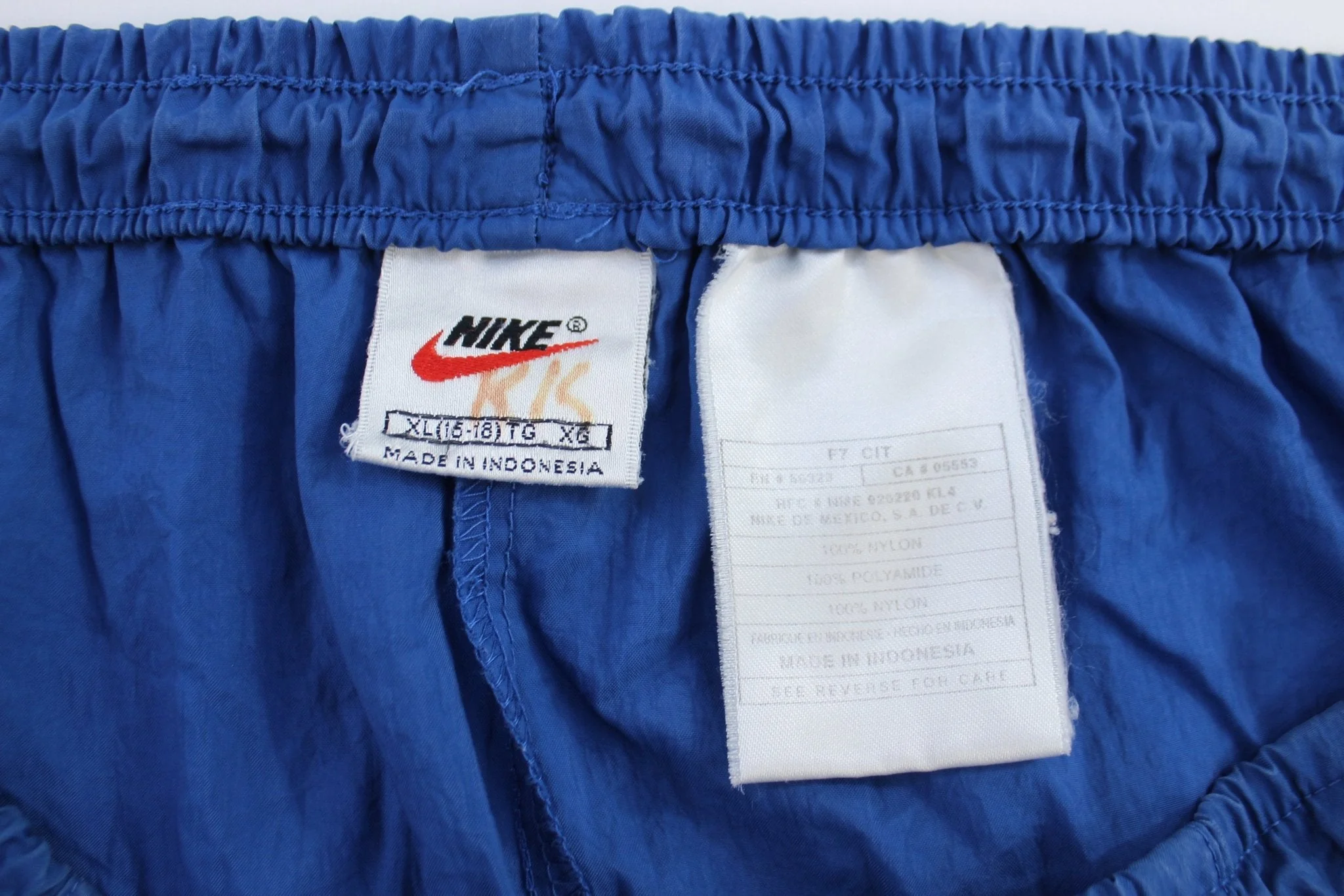 Women's 90's Nike Embroidered Swoosh Logo Blue Pants - Image 3