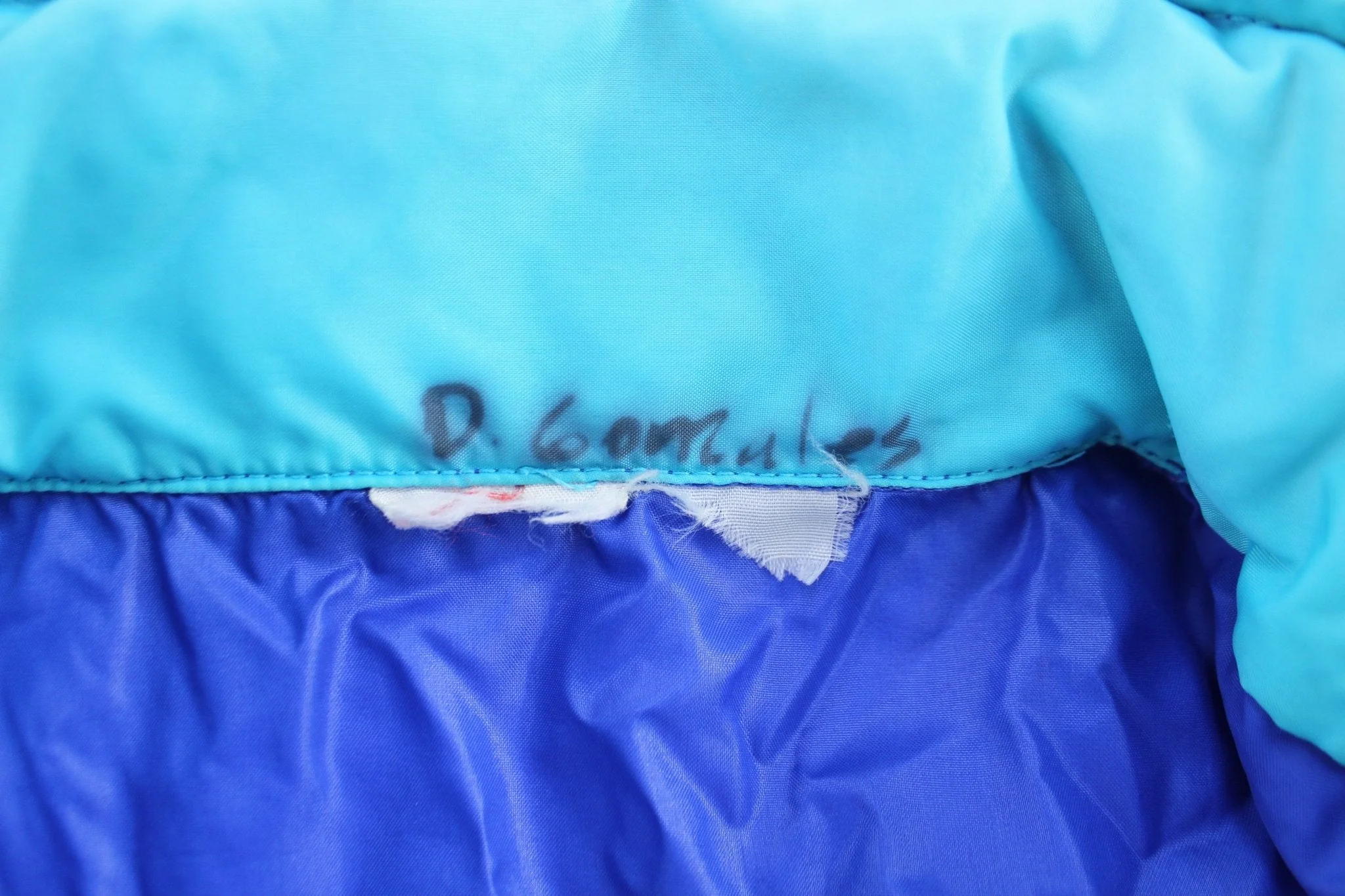 90's Nike Embroidered Swoosh Logo Blue Zip Up Jacket - Image 3