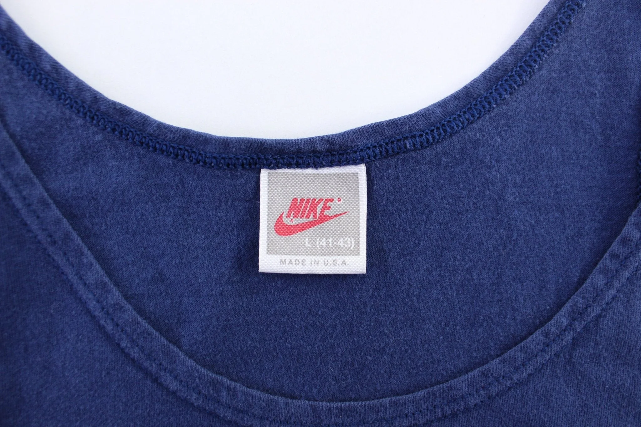 90's Nike Logo Blue Tank Top - Image 3