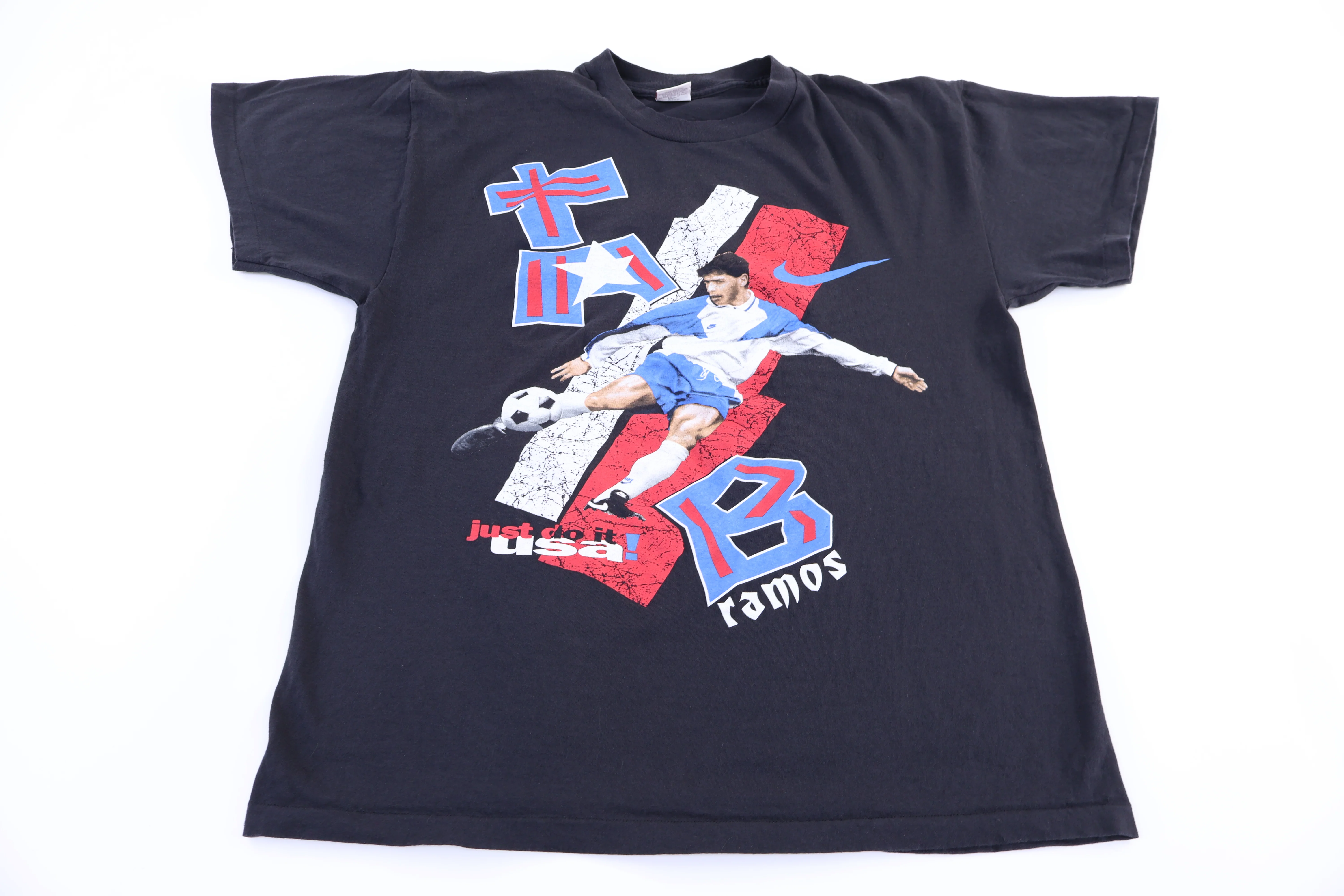 90's Nike Tab Ramos Soccer T-shirt - Image 2