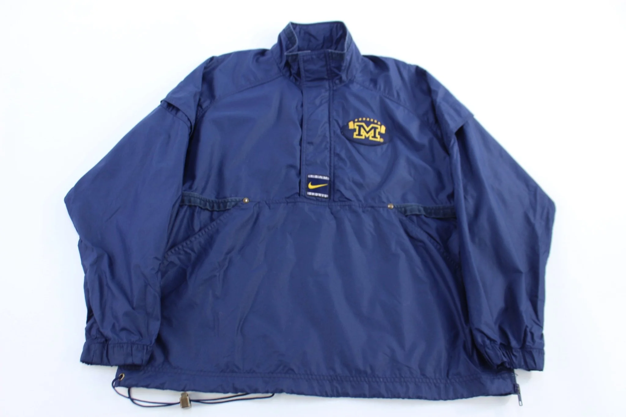 90's Nike University of Michigan Quarter Zip Windbreaker