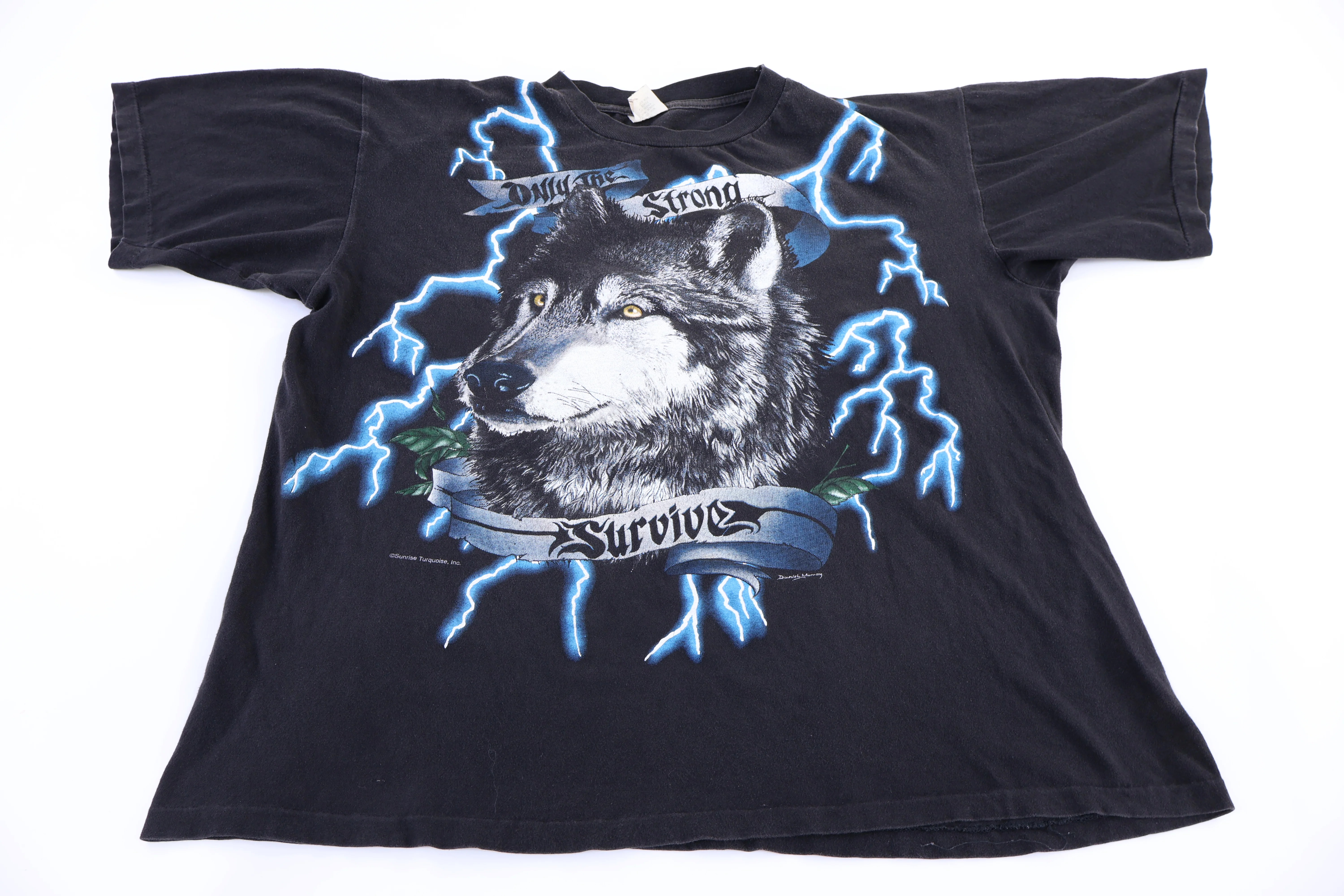 90's Only The Strong Survive Lighting Graphic T-shirt