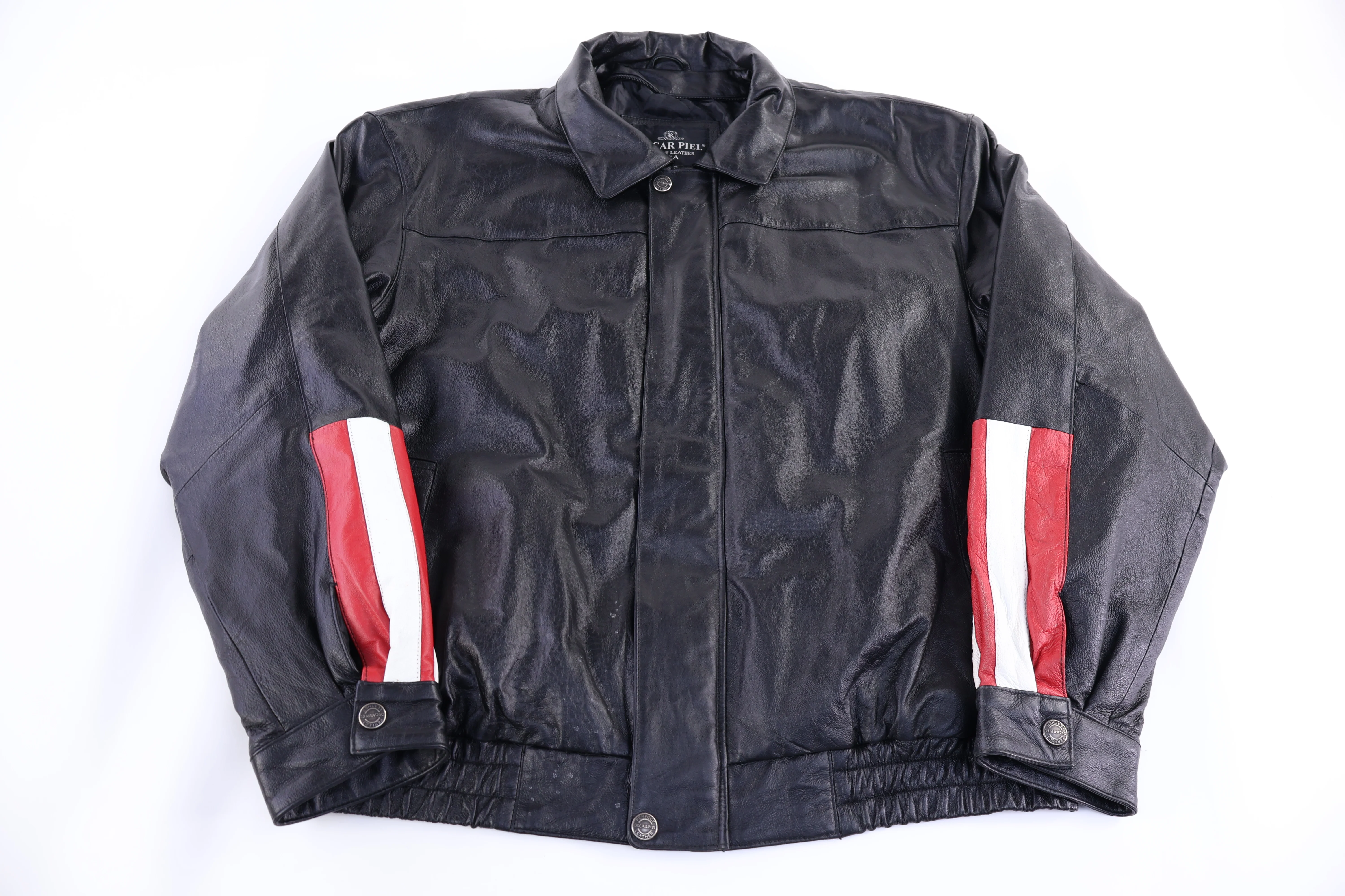 90's Oscar Piel USA Full Zip Jacket - Image 2