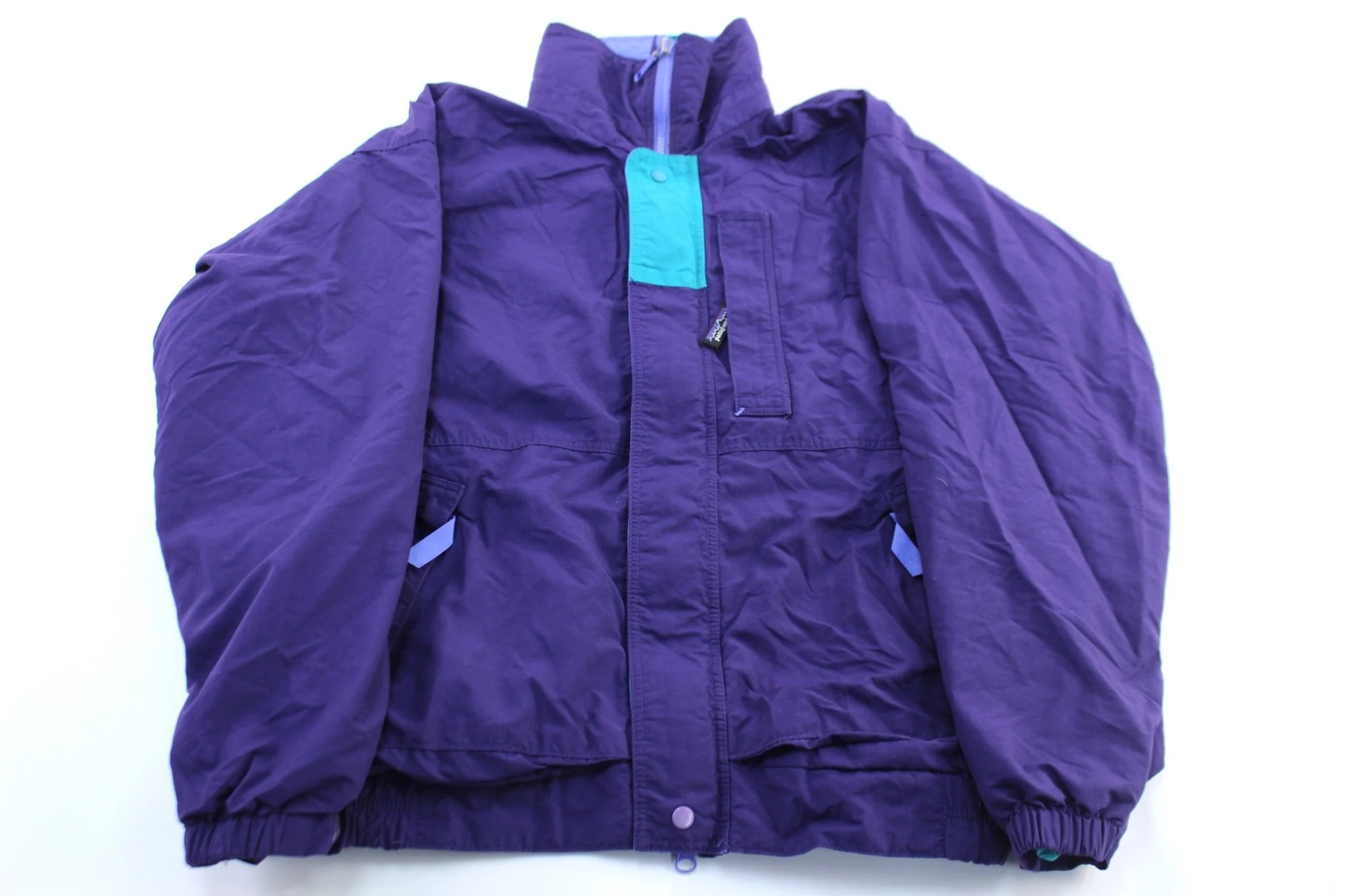90's Patagonia Logo Patch Purple Zip Up Jacket