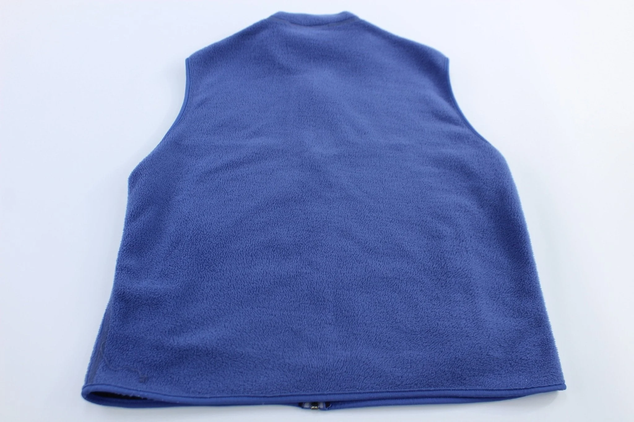 90's Patagonia Synchilla Blue Fleece Zip Up Vest - Image 2
