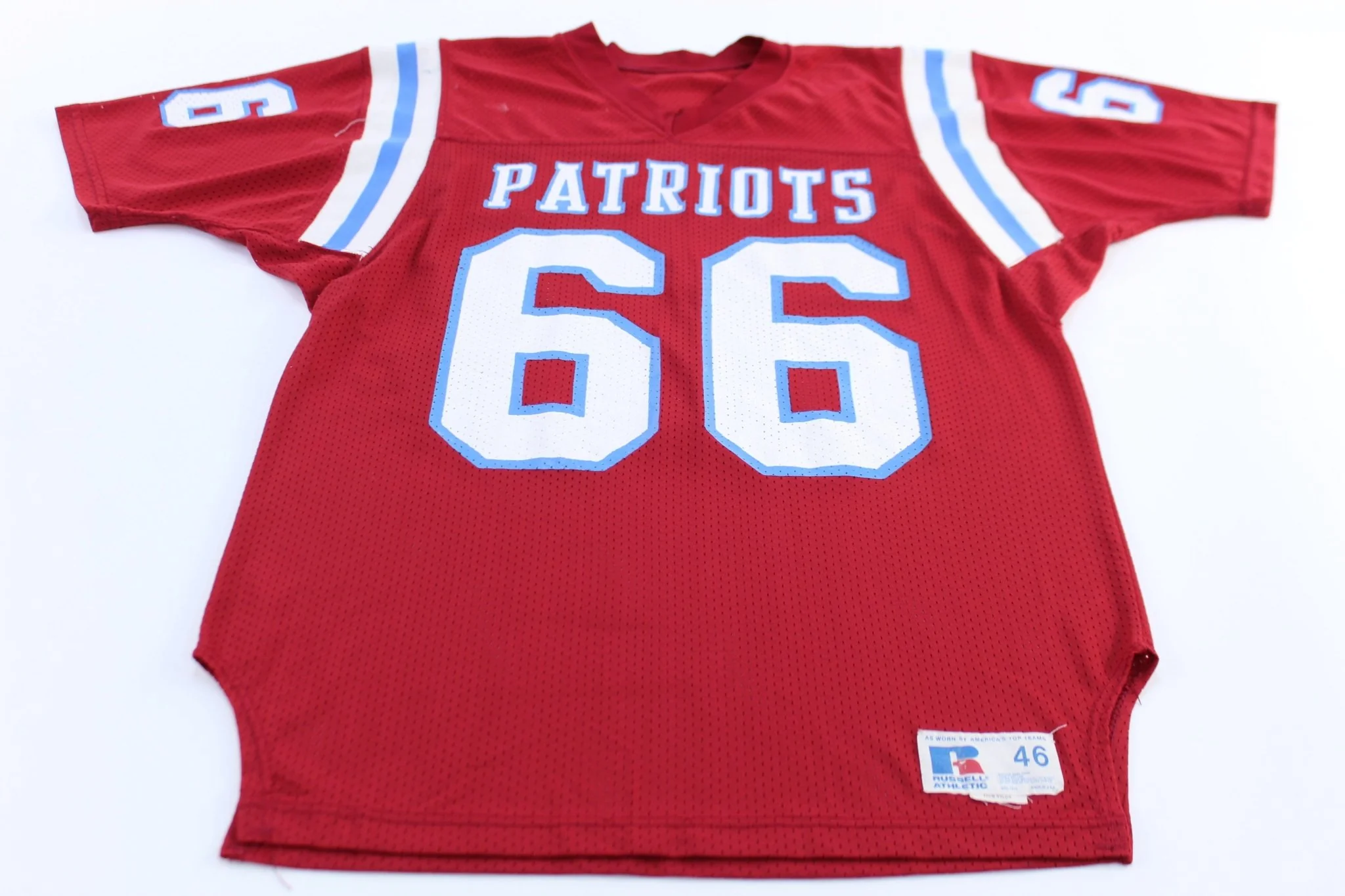 90's Patriots #66 Russell Athletic Football Jersey