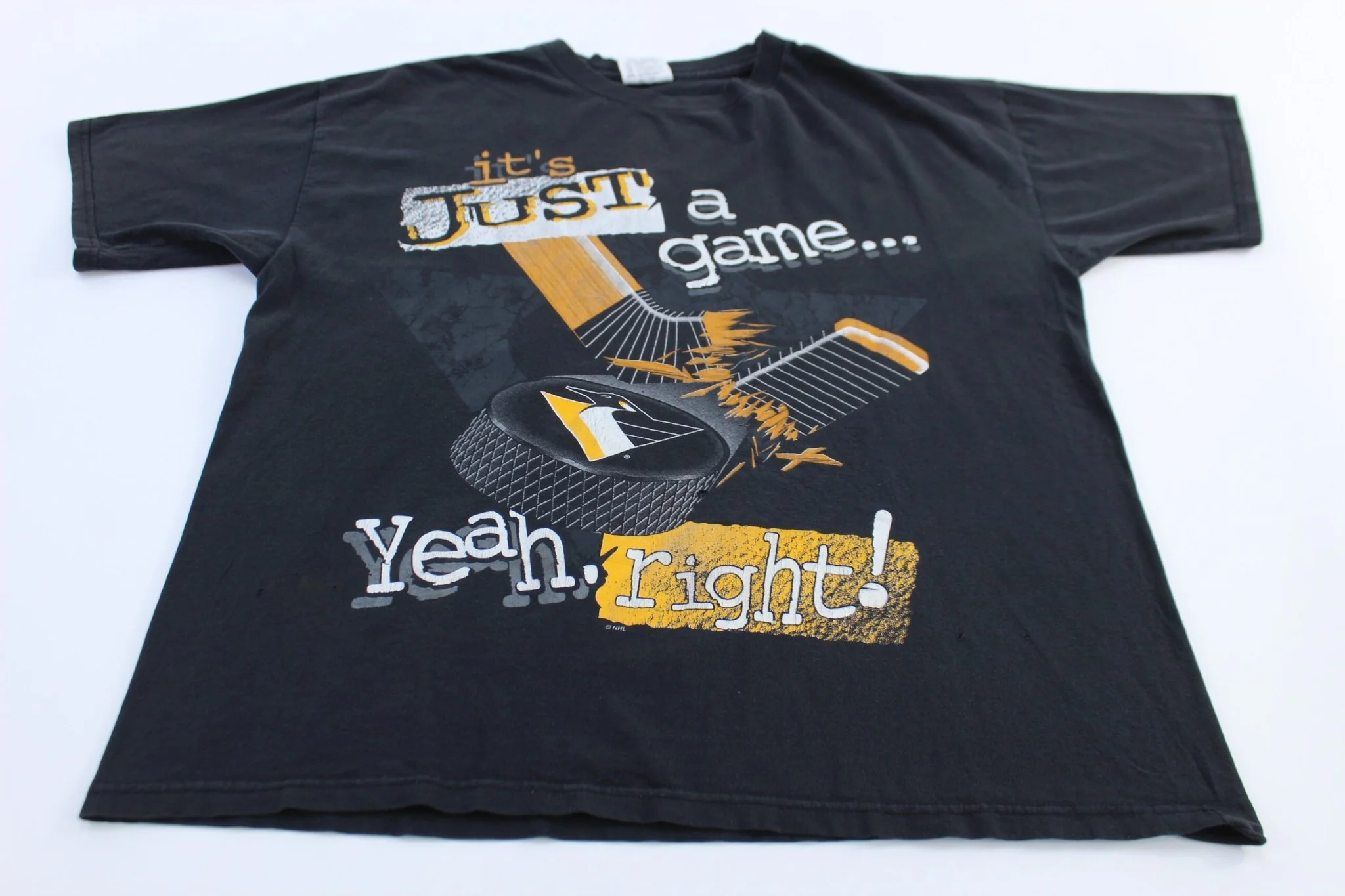 90's Pittsburgh Penguins Hockey "It's Just A Game" T-shirt