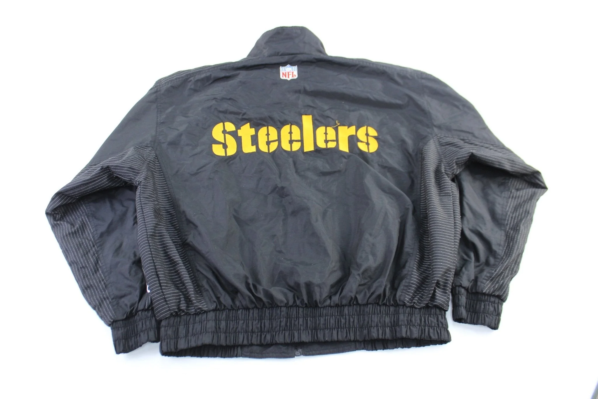 90's Pittsburgh Steelers Embroidered LogoAthletic Zip Up Jacket - Image 2