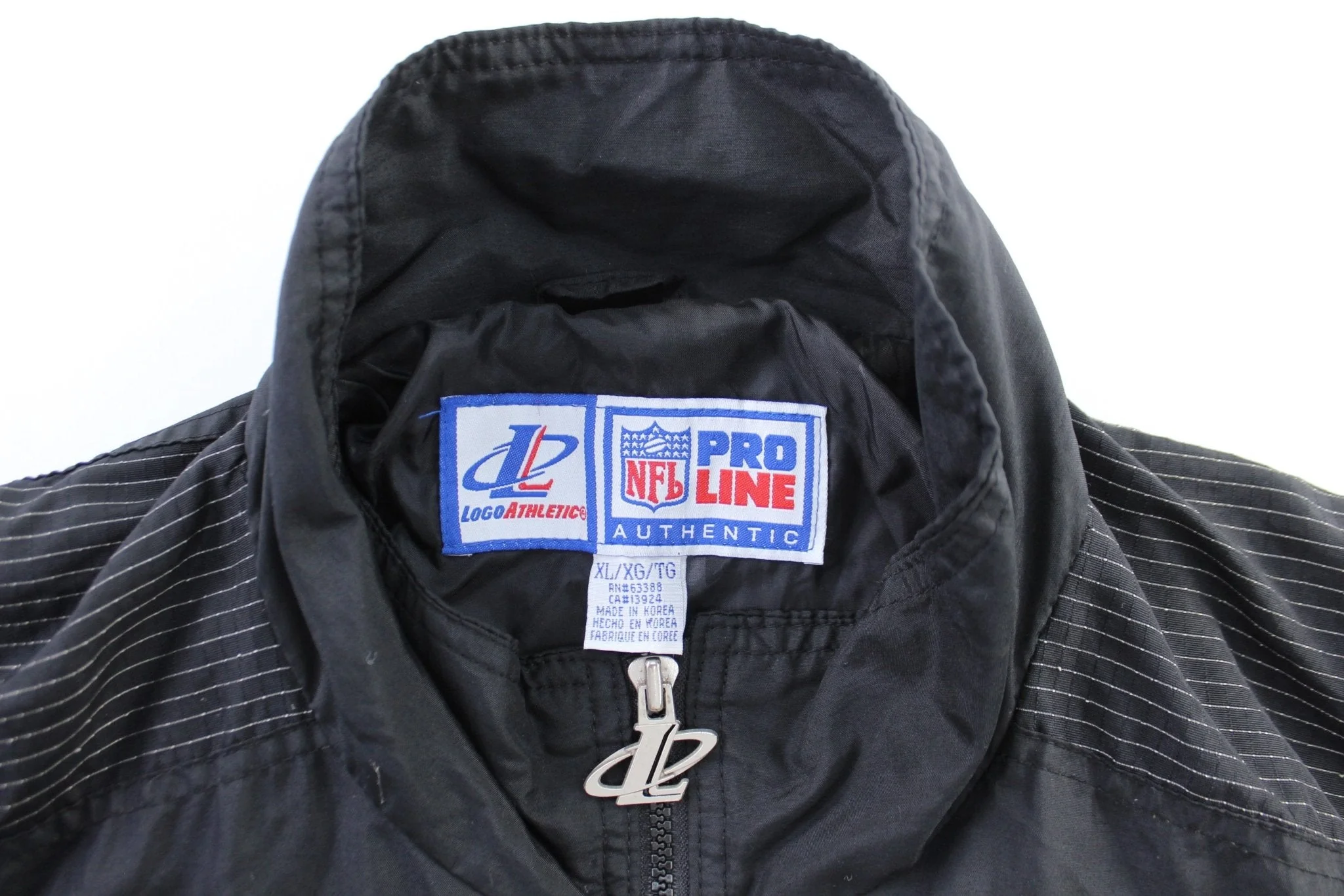 90's Pittsburgh Steelers Embroidered LogoAthletic Zip Up Jacket - Image 3