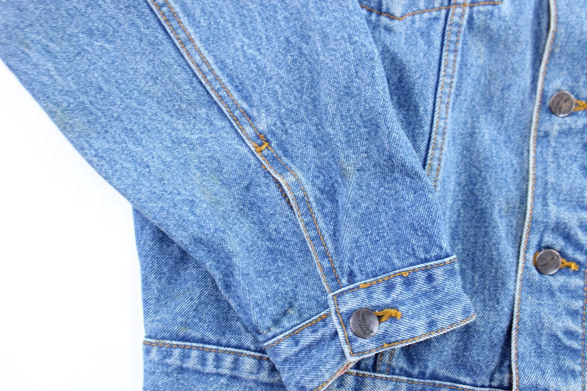 90's Planet Hollywood Embroidered Las Vegas Denim Jacket - Image 3