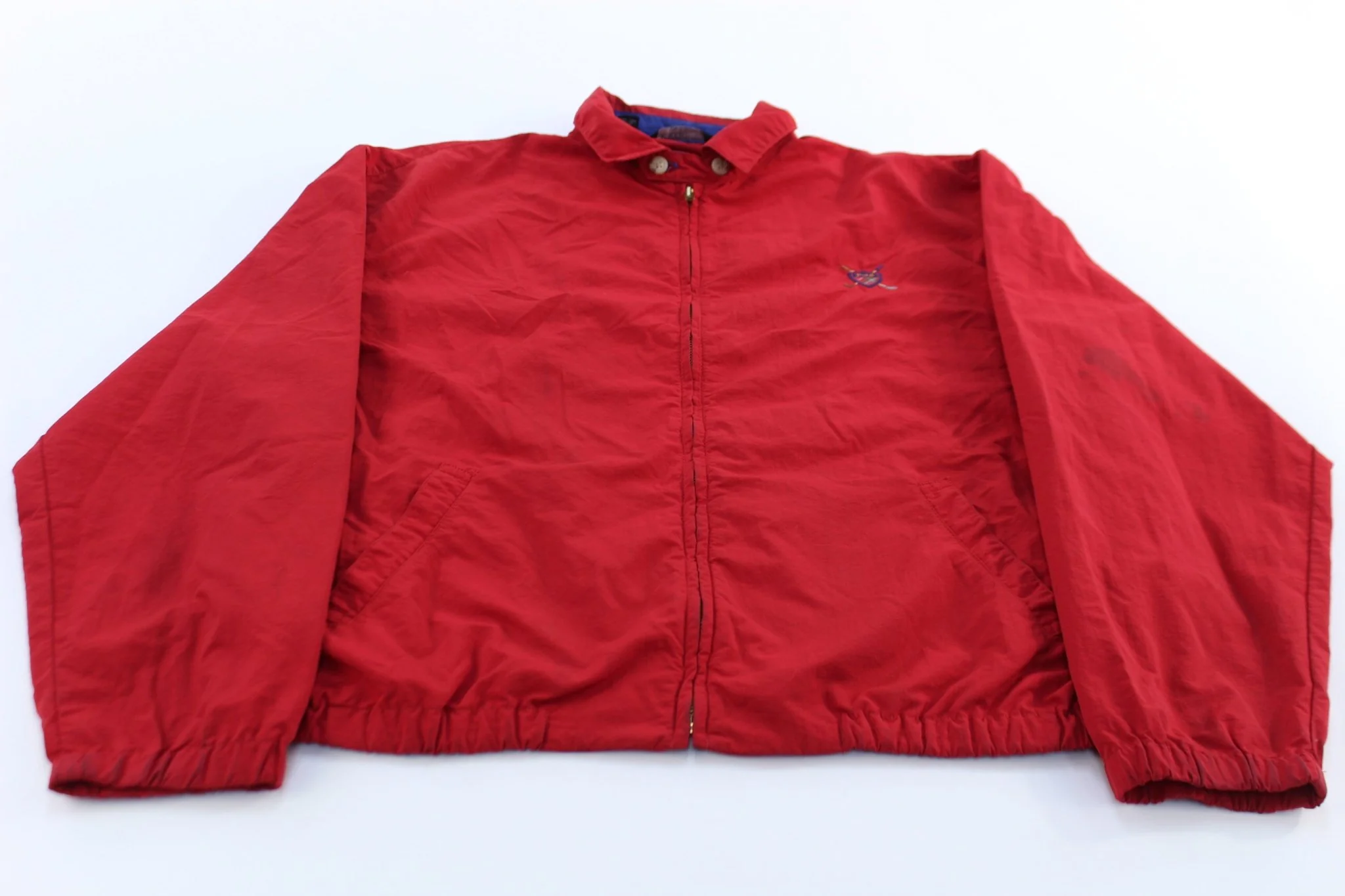 90's Polo by Ralph Lauren Embroidered Golf Logo Red Zip Up Jacket
