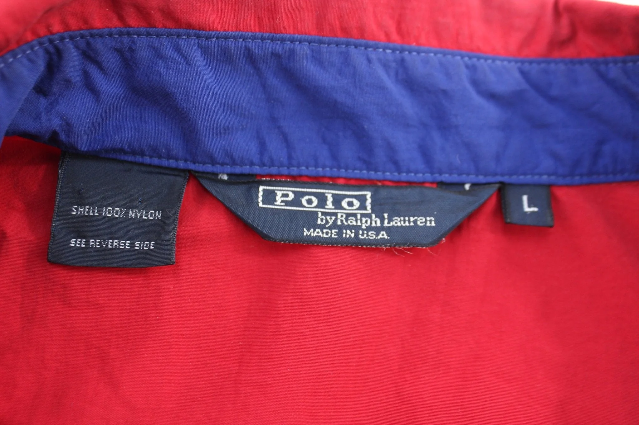 90's Polo by Ralph Lauren Embroidered Golf Logo Red Zip Up Jacket - Image 3