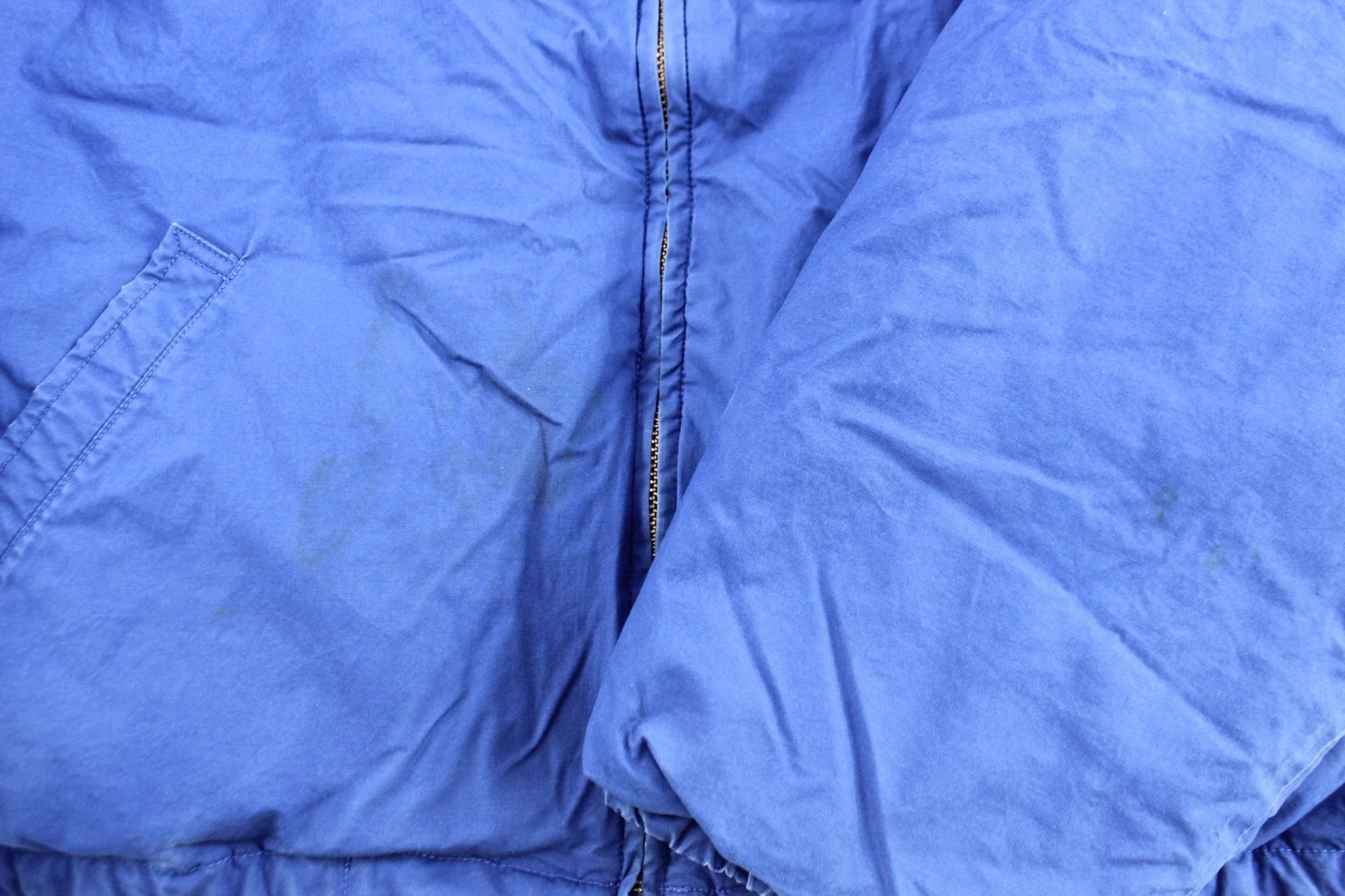 90's Polo by Ralph Lauren Embroidered Logo Blue Puffer Jacket - Image 3