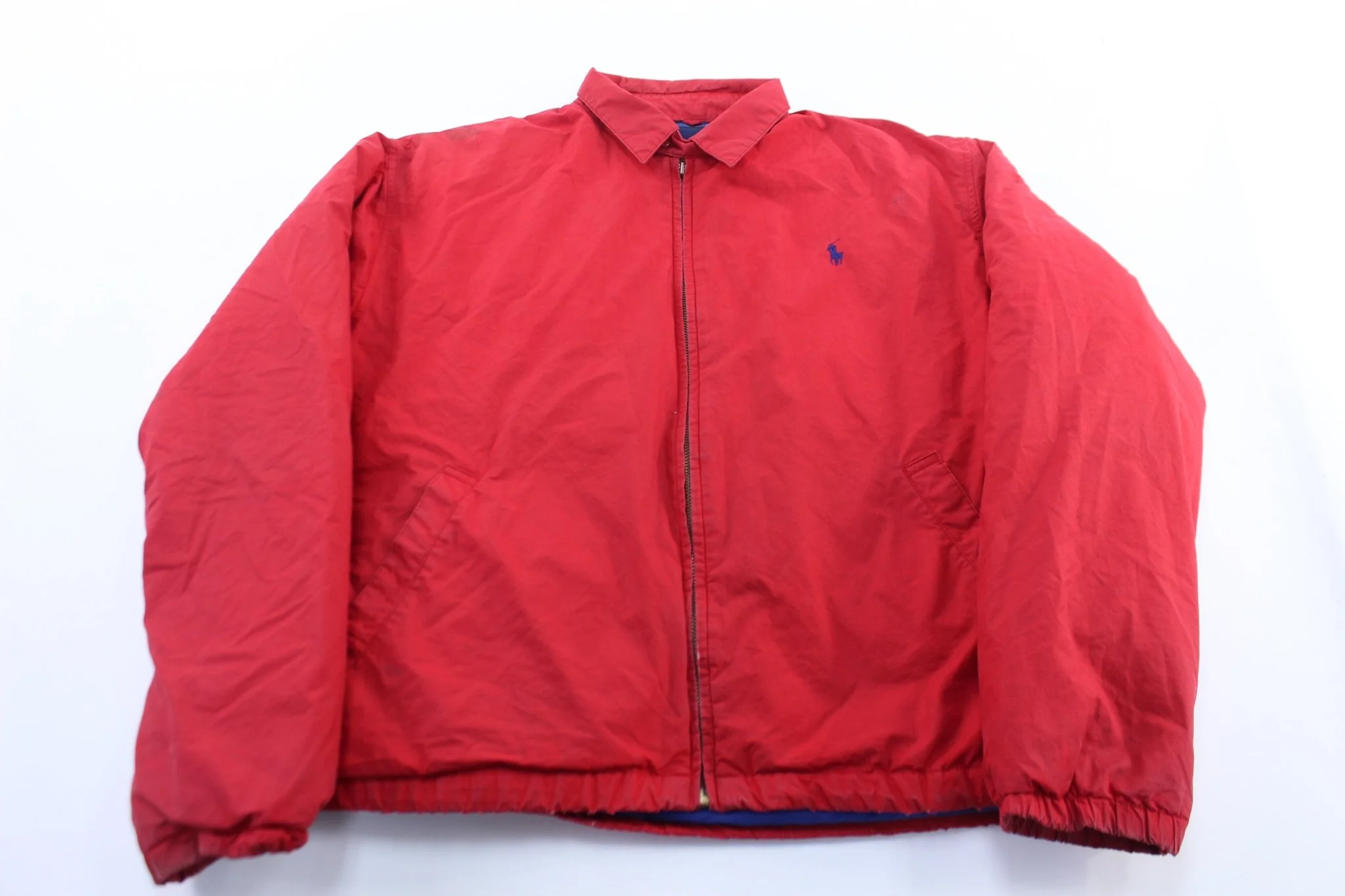 90's Polo by Ralph Lauren Red Fleece Lined Zip Up Jacket