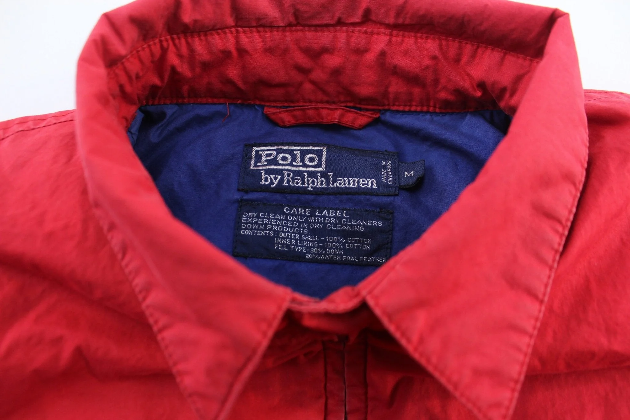 90's Polo by Ralph Lauren Red Fleece Lined Zip Up Jacket - Image 4