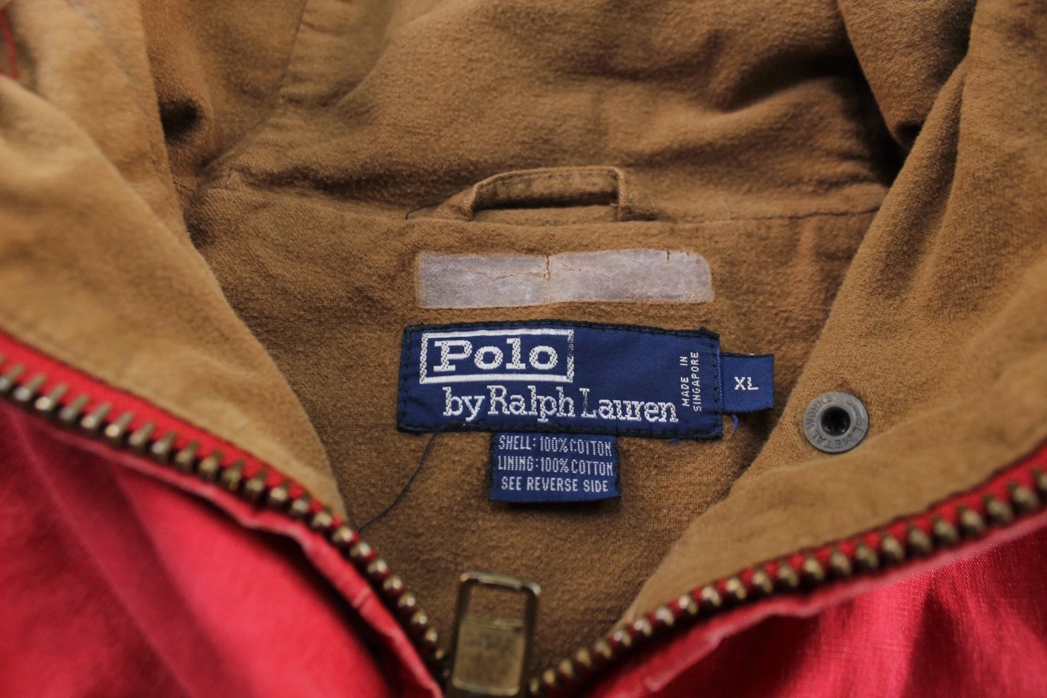 90's Polo by Ralph Lauren Red Zip Up Jacket - Image 2