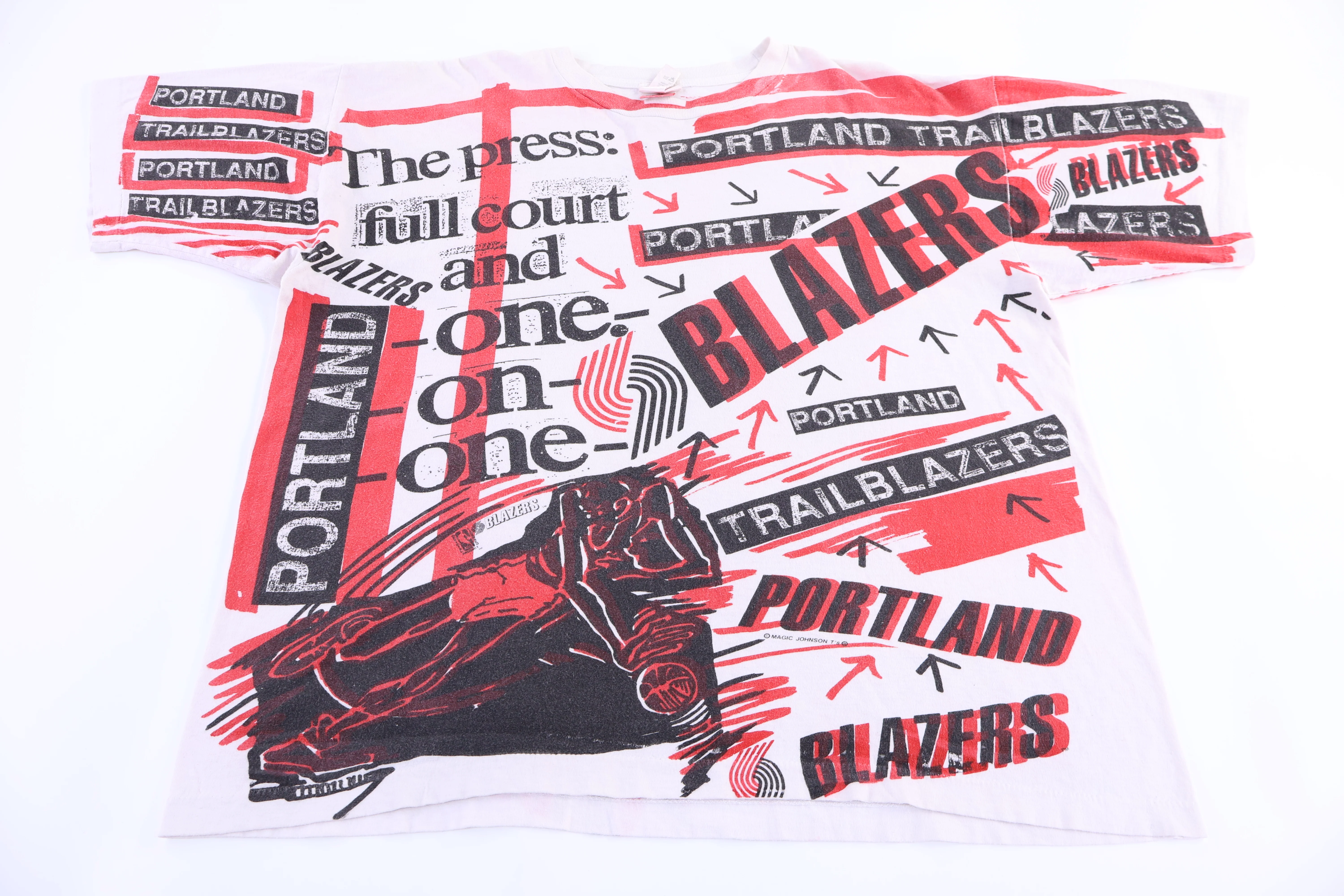 90's Portland Trail Blazers Basketball T-shirt - Image 2