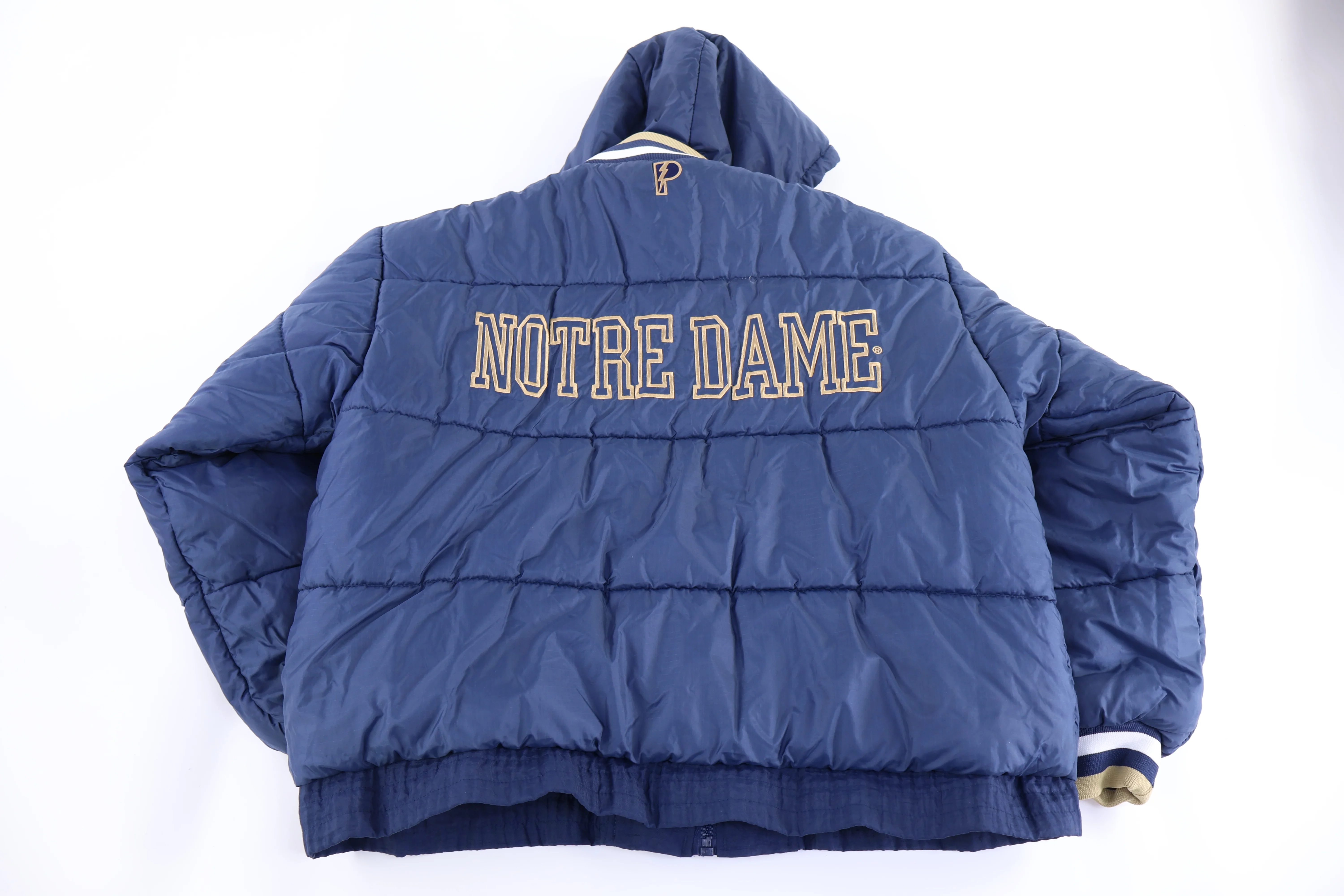 90's Pro Player University of Notre Dame Full Zip Jacket - Image 3