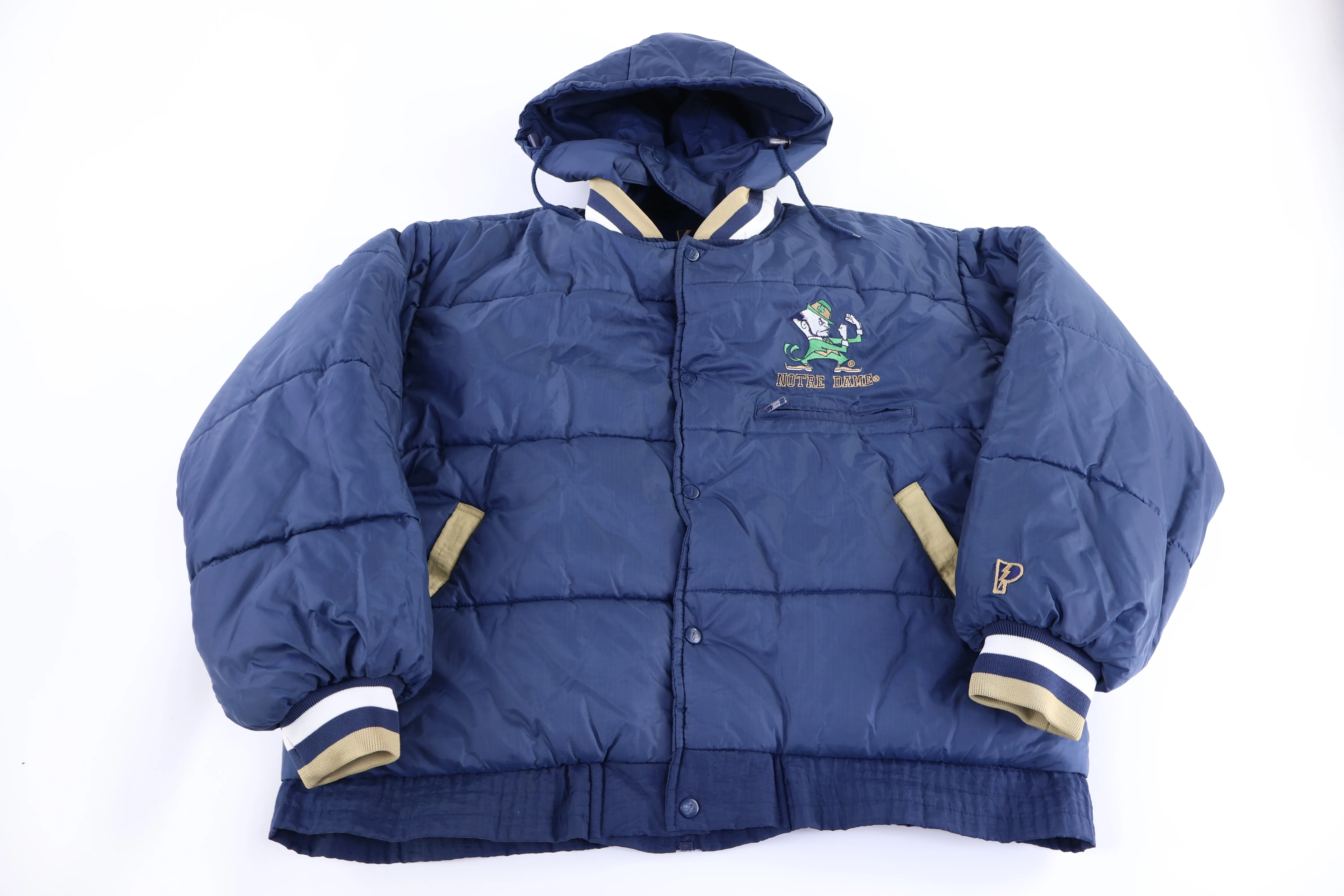 90's Pro Player University of Notre Dame Full Zip Jacket - Image 4